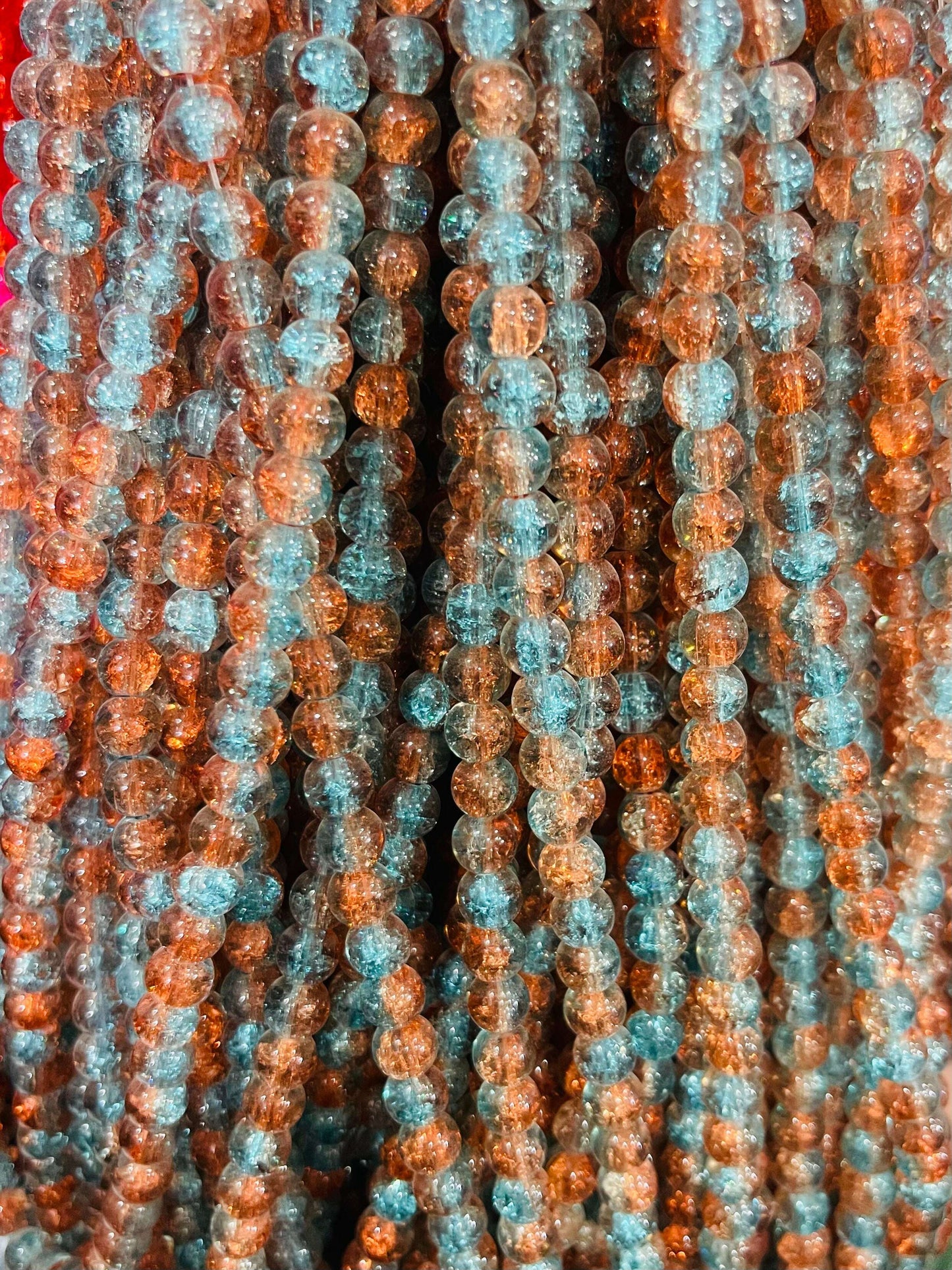 Crack Glass beads 8mm