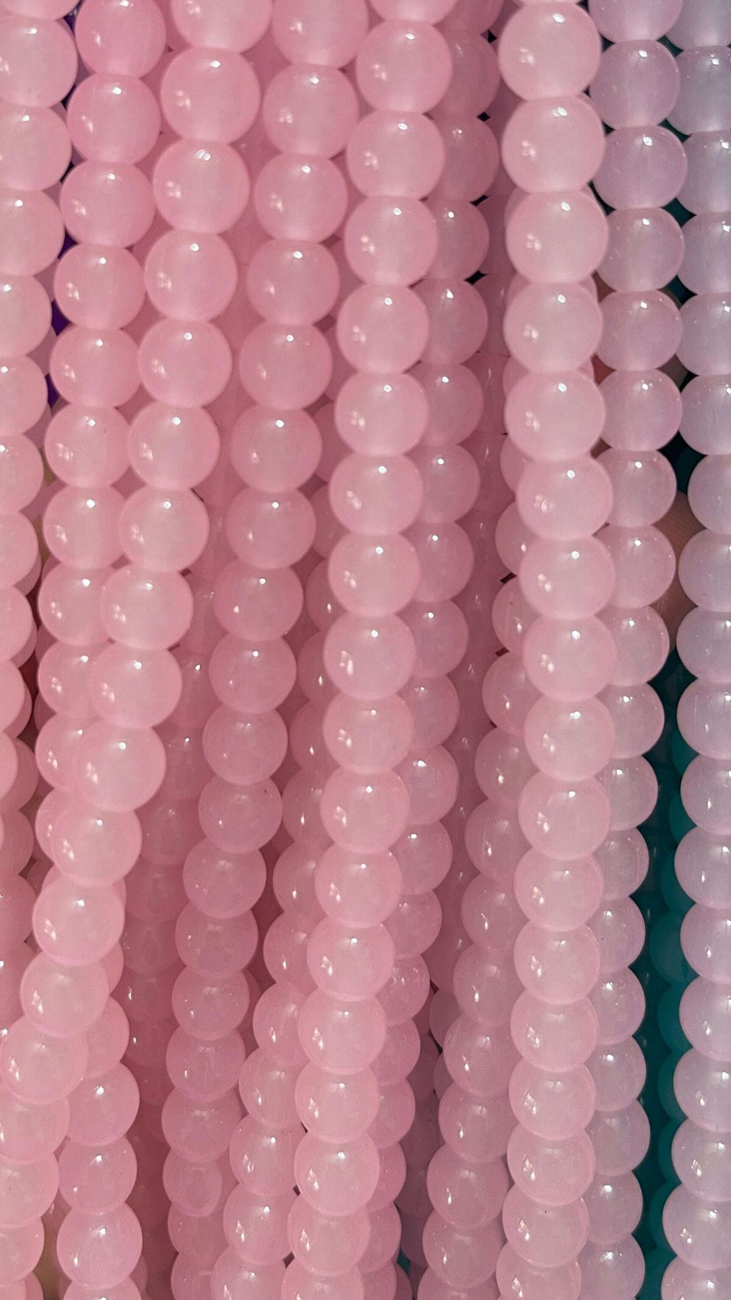 Plane glass beads 8mm
