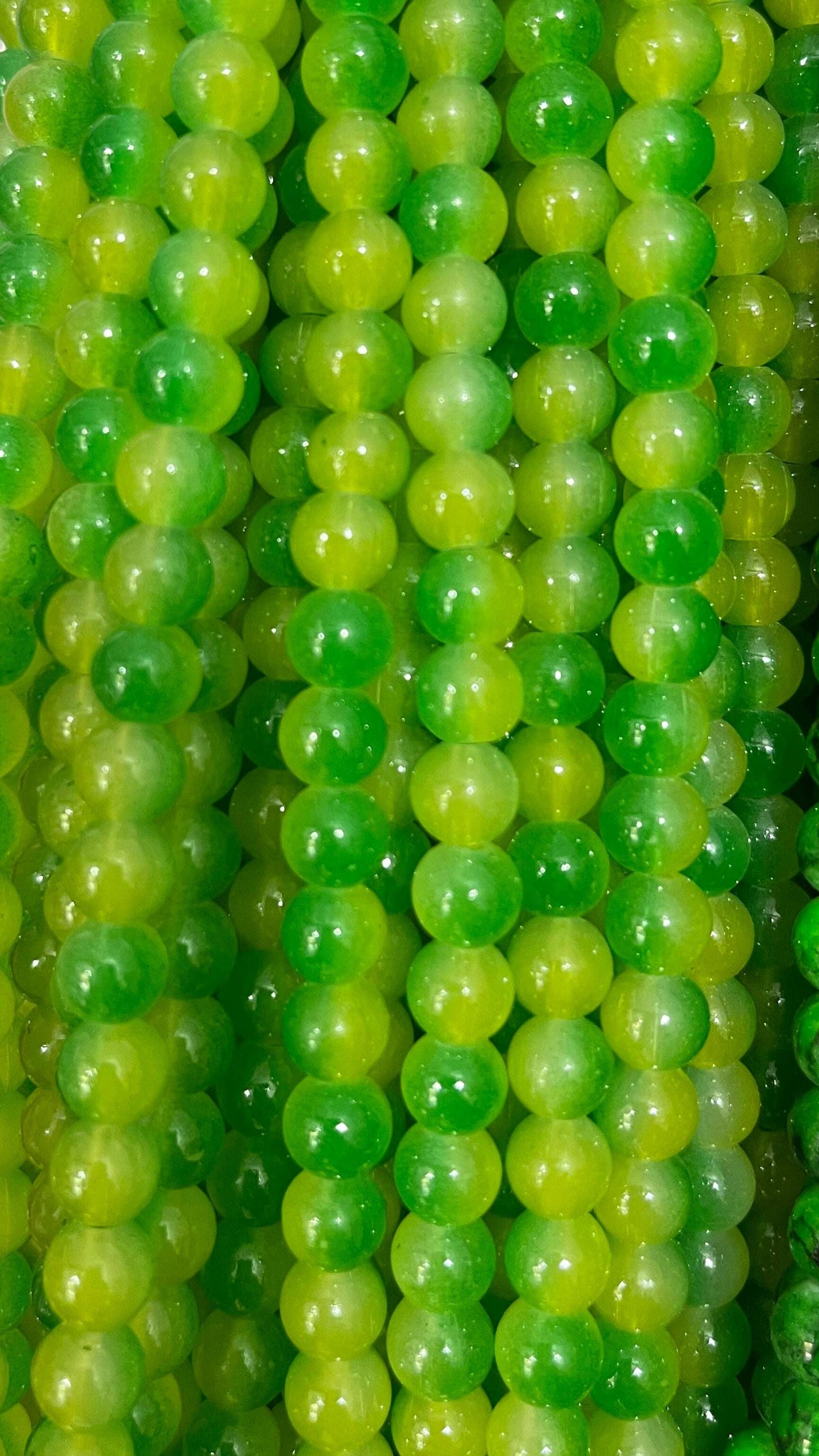 Multicolor glass beads 8mm