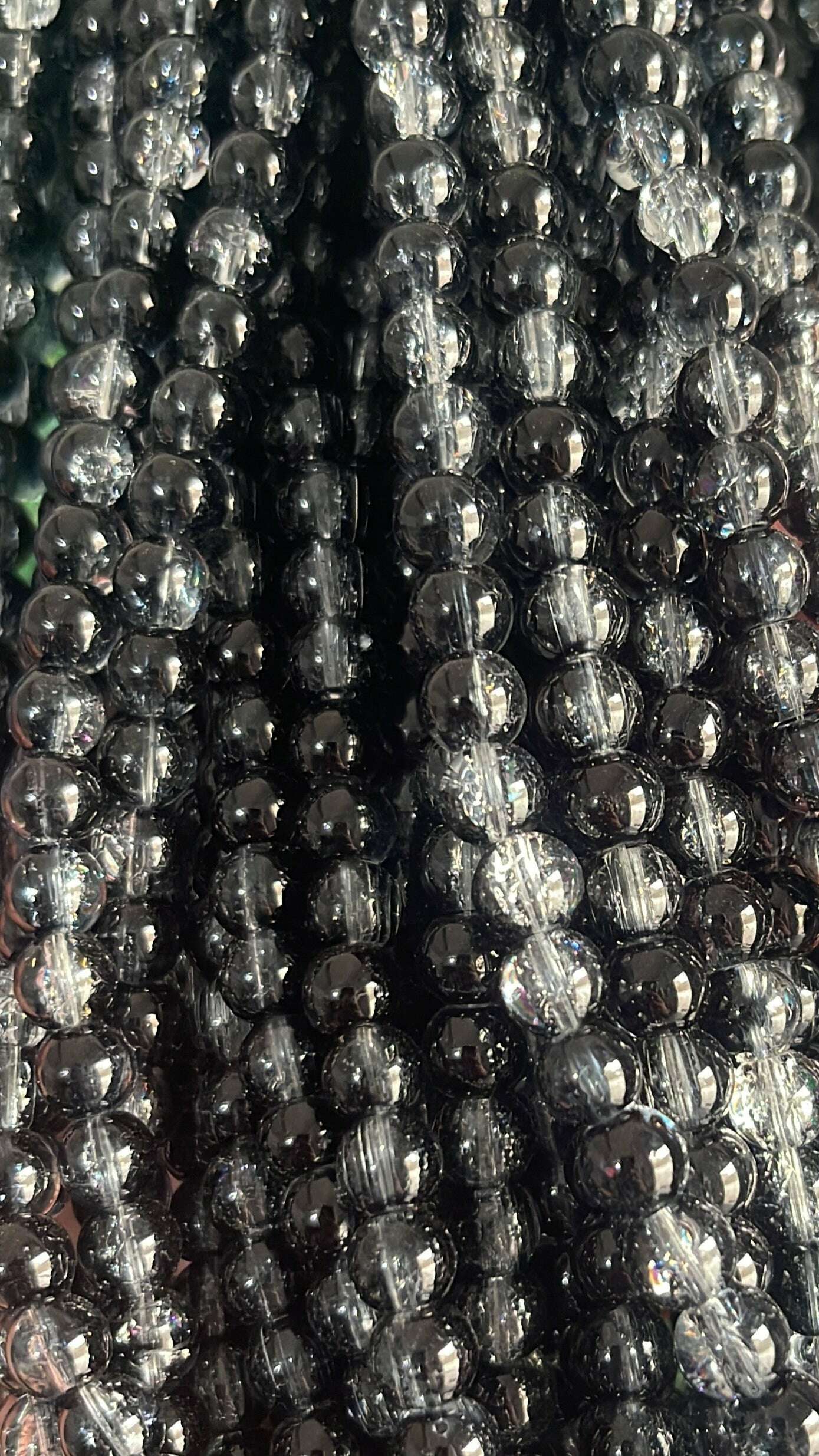 crack glass beads 8mm