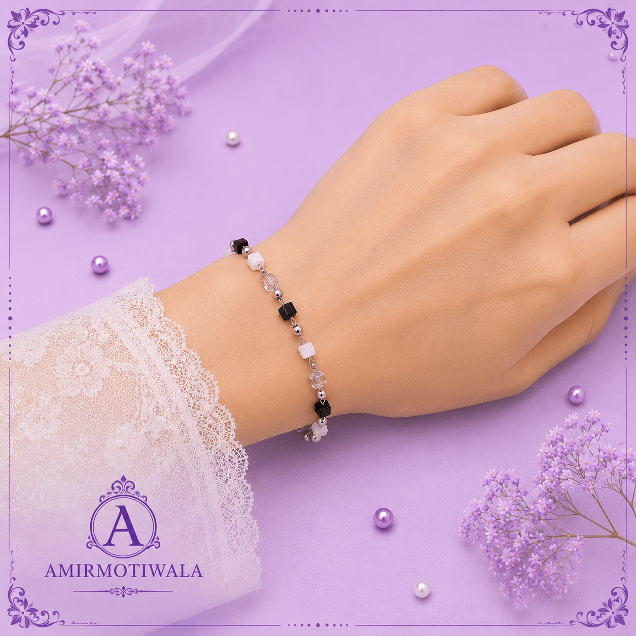Silver-plated rosary chain