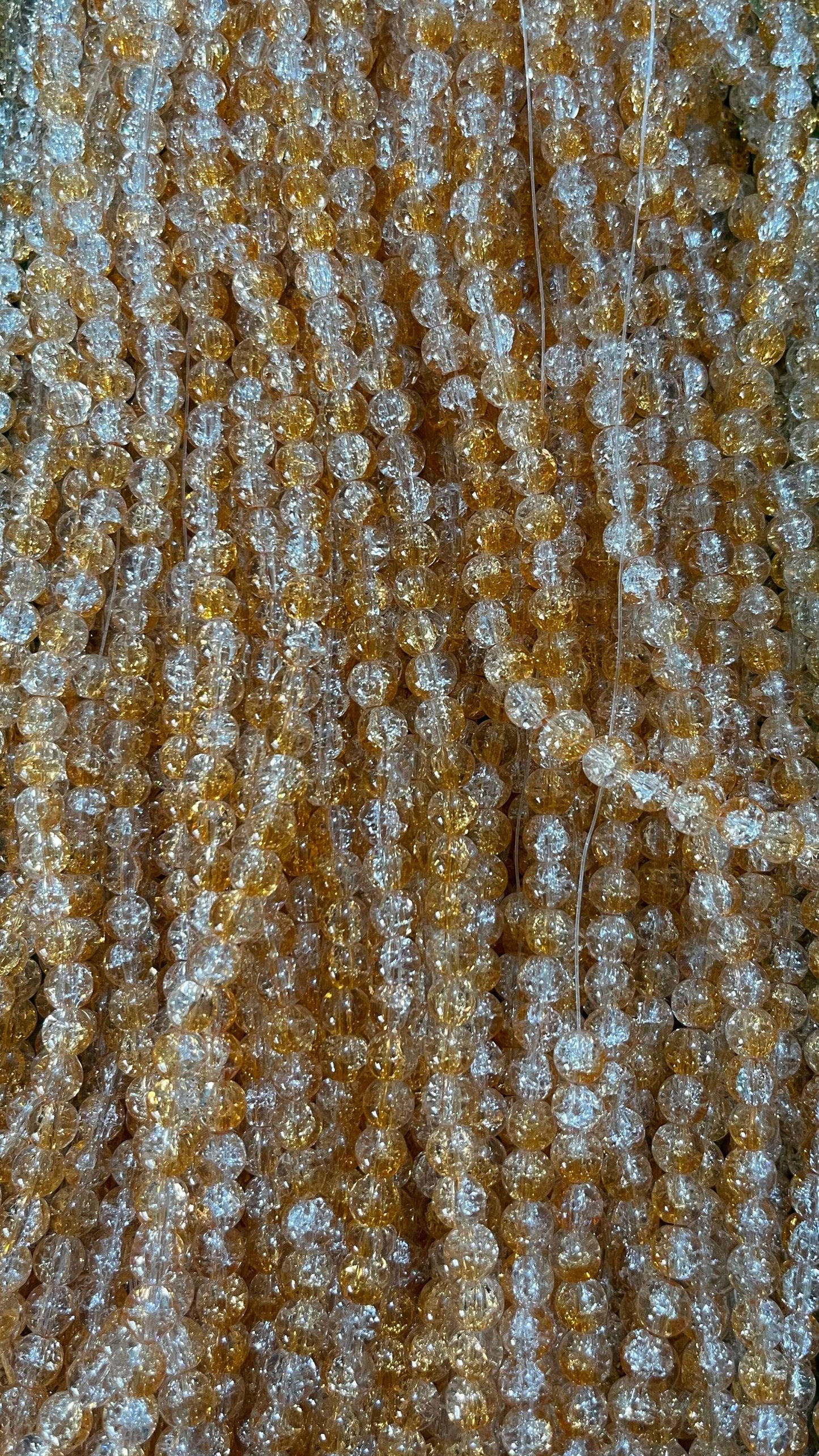 crack glass beads 8mm