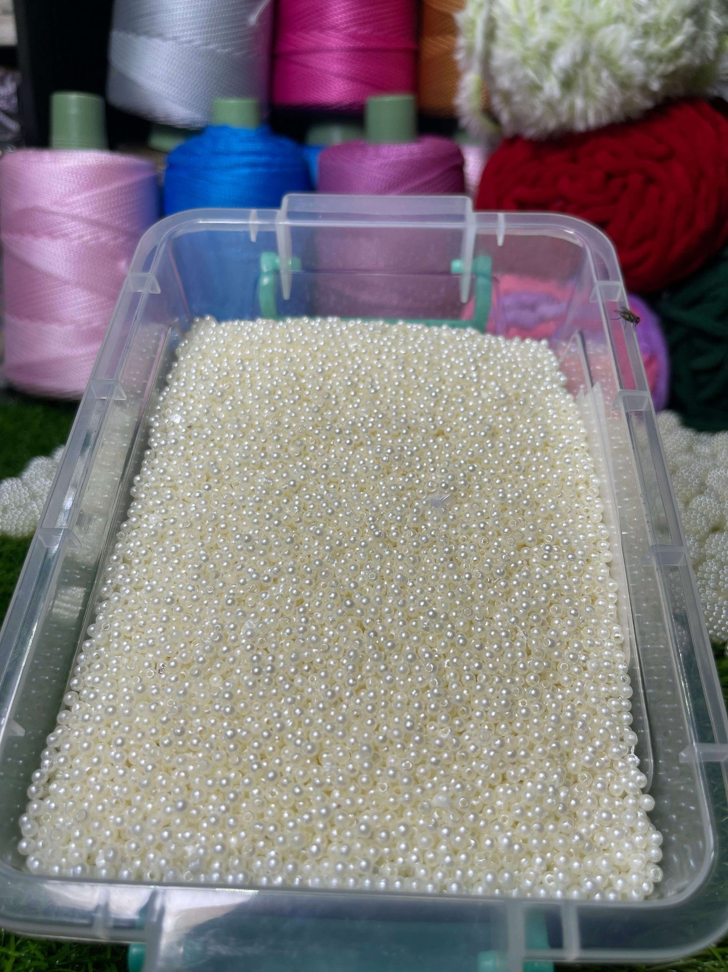 Pearl beads white 3mm