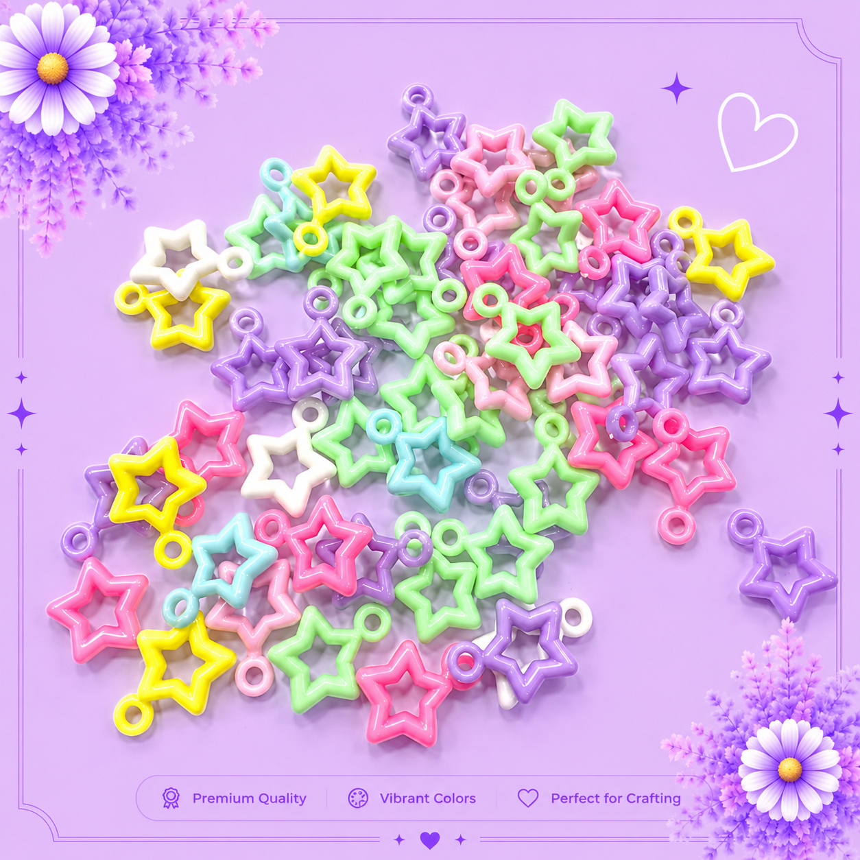 Pastel Star Charms