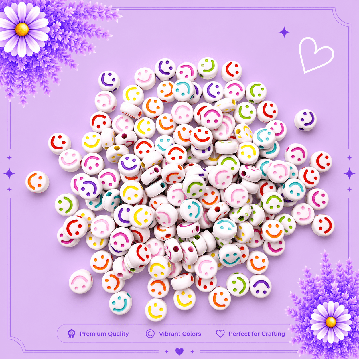 Colorful Smiley Beads