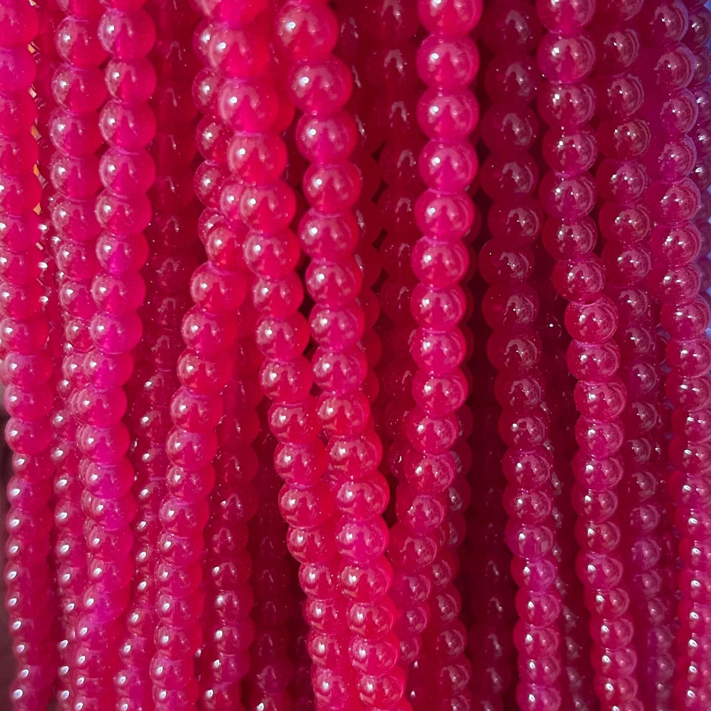 Plane glass beads 6mm