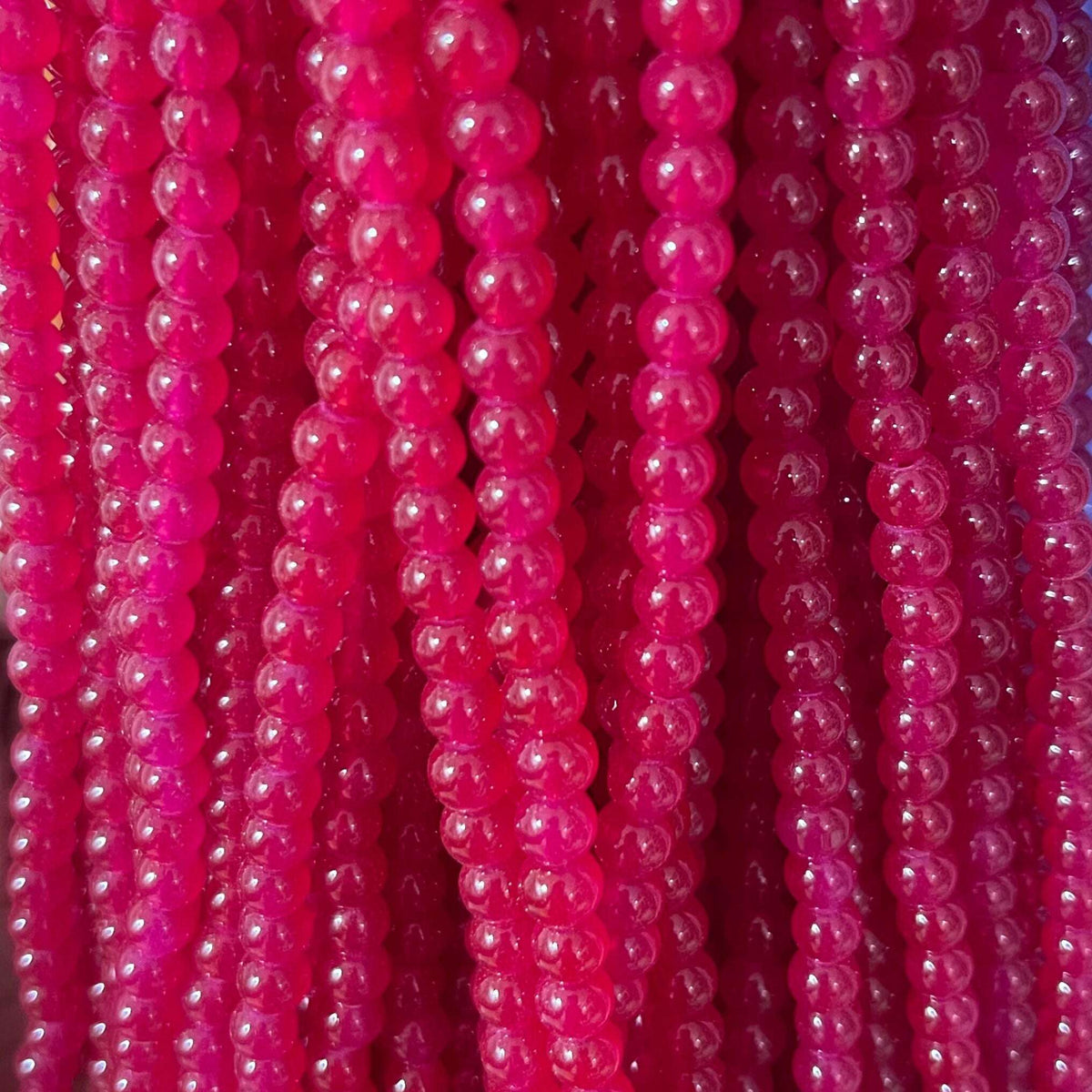 Plane glass beads 6mm