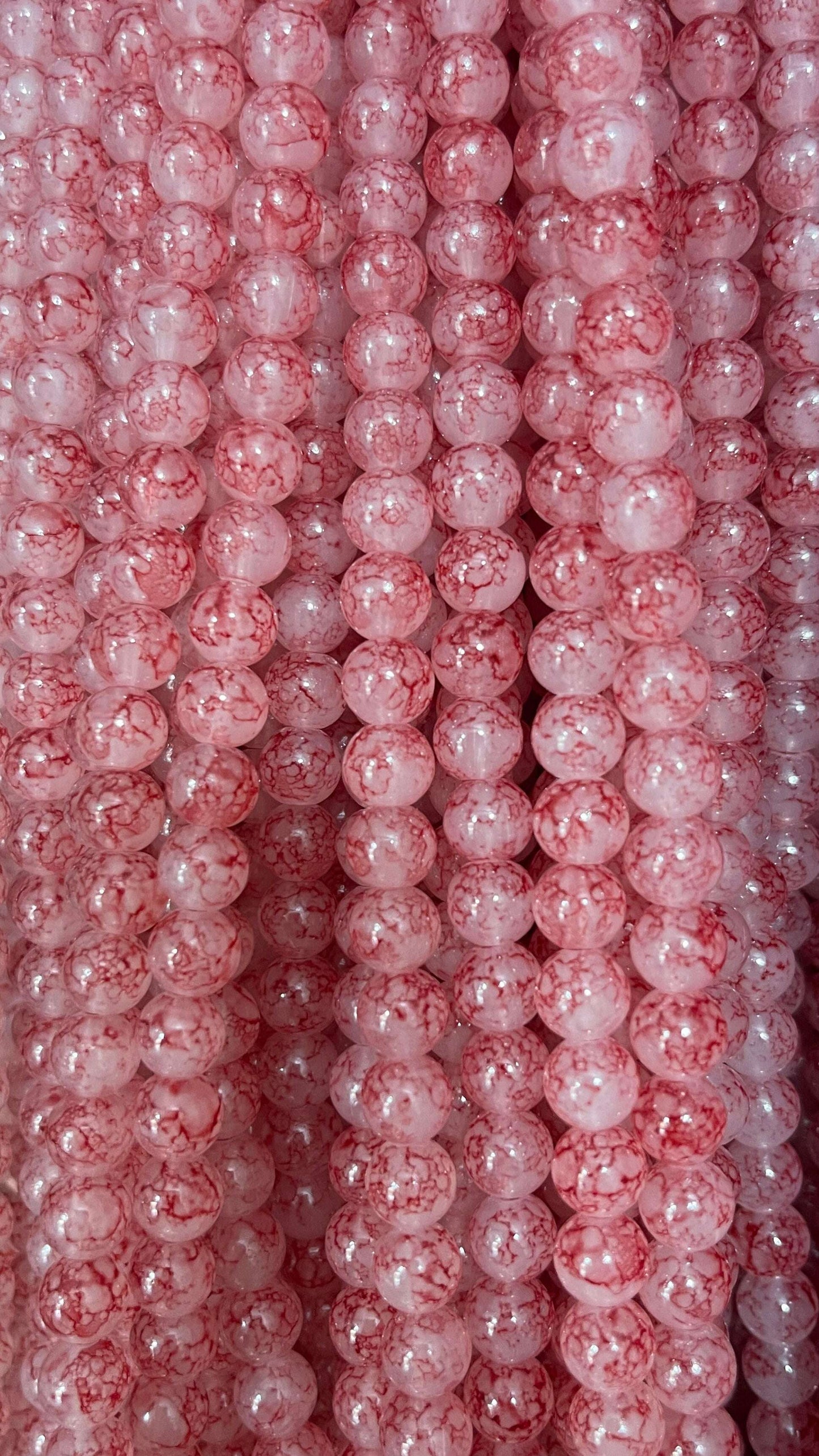 Multicolor glass beads 8mm