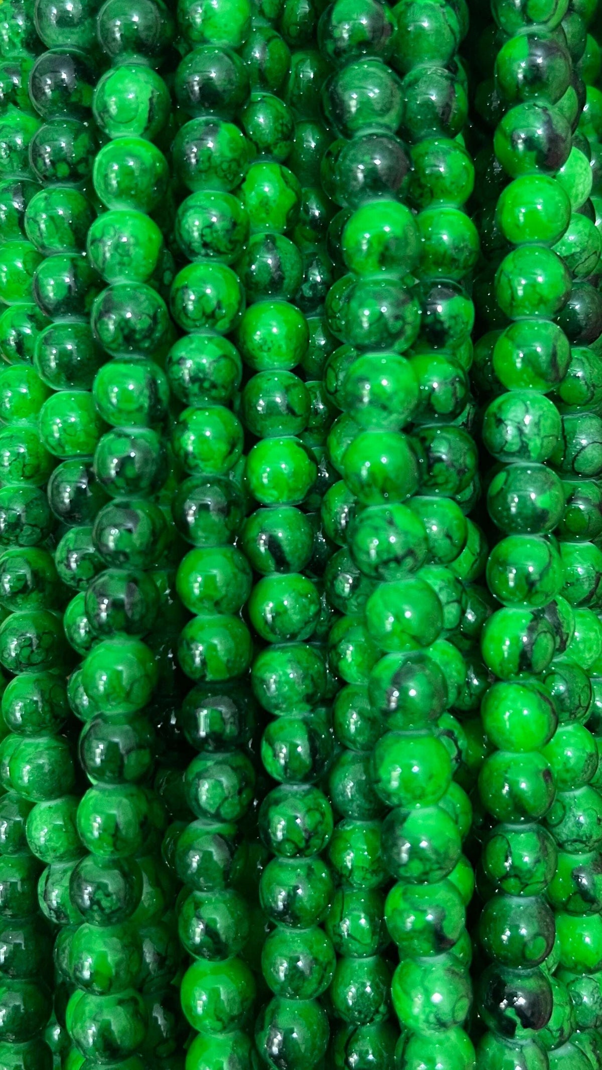 Multicolor glass beads 8mm