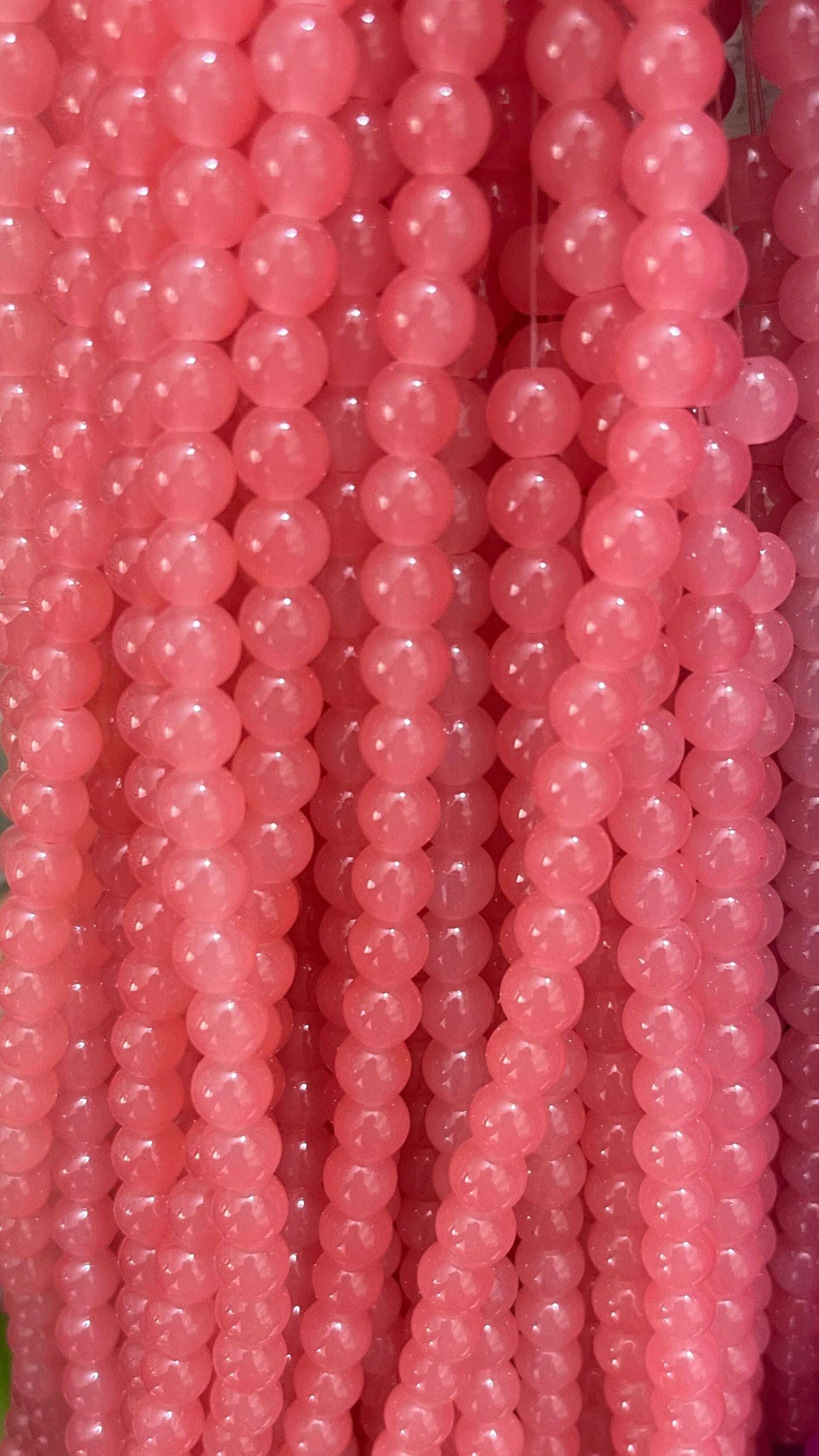 Plane glass beads 8mm