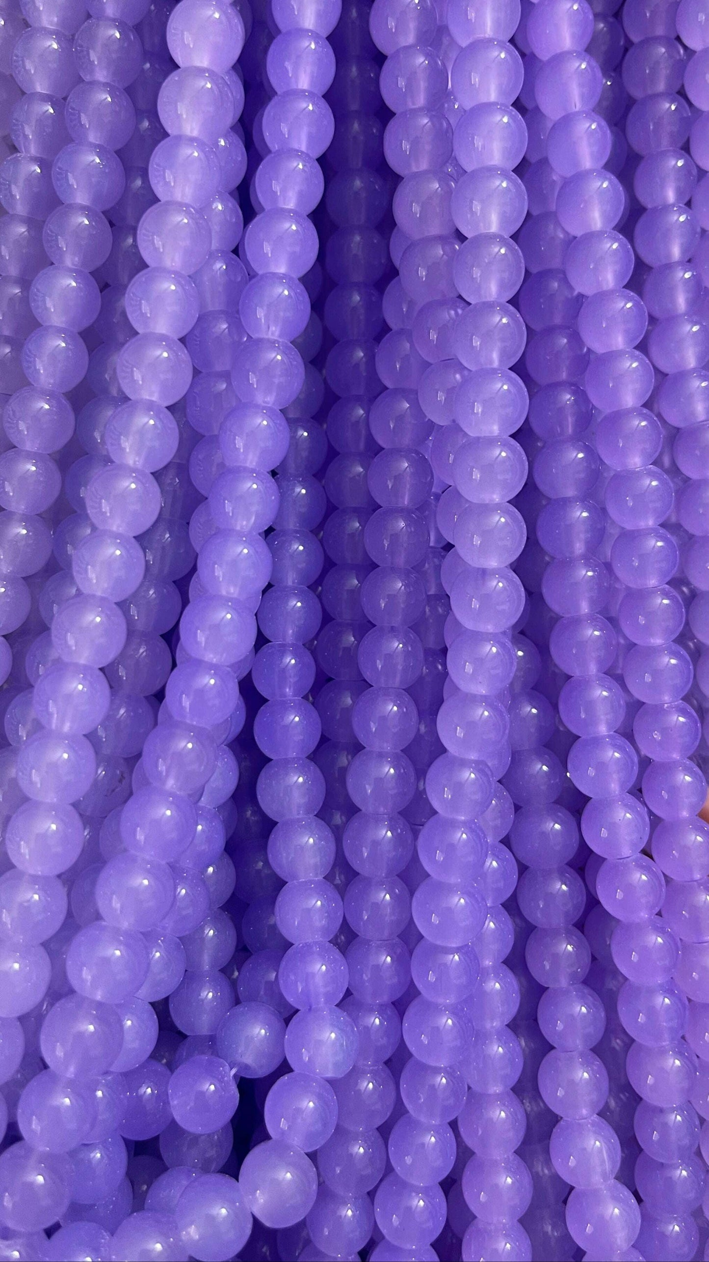 Plane glass beads 8mm