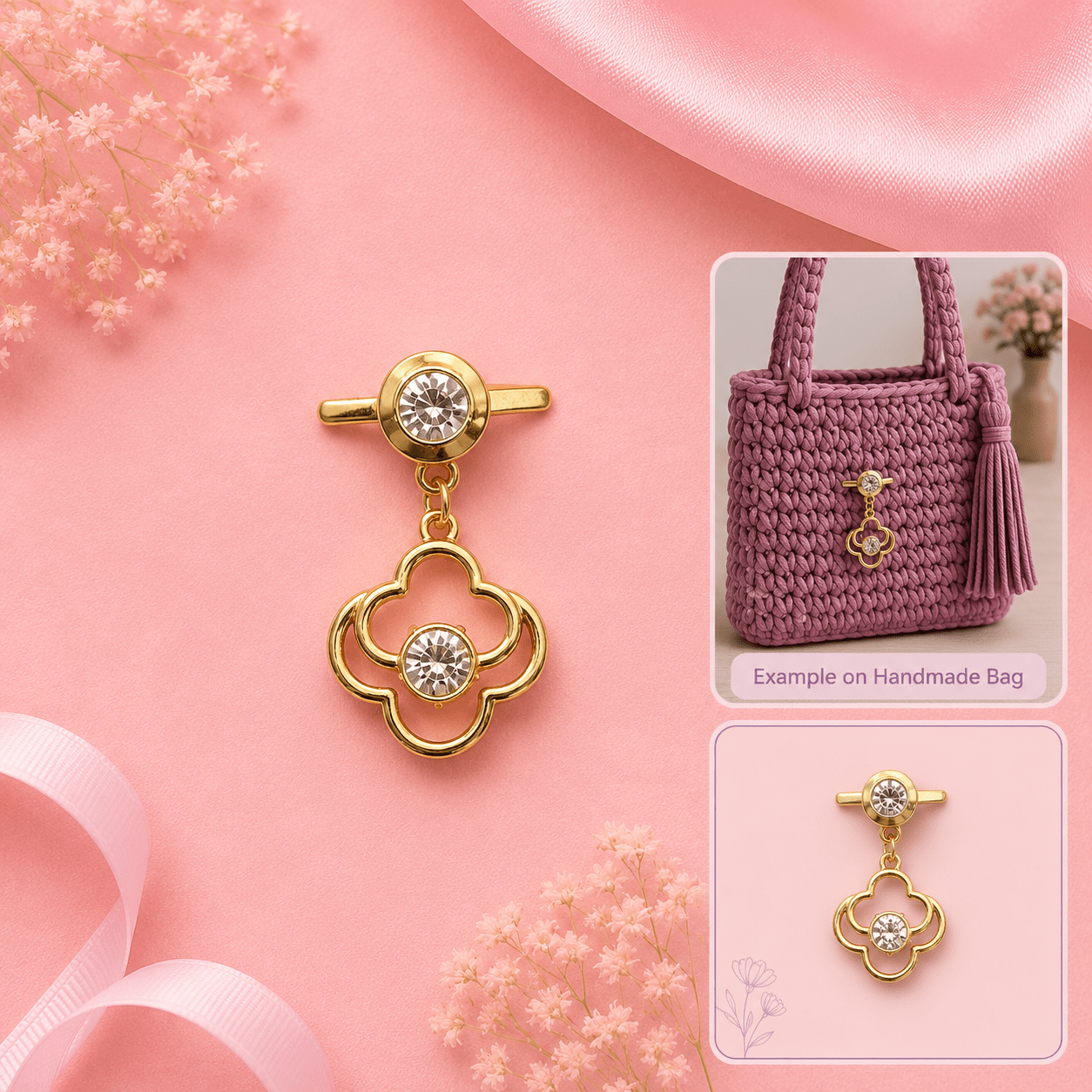 Flower Bag Charm Connector
