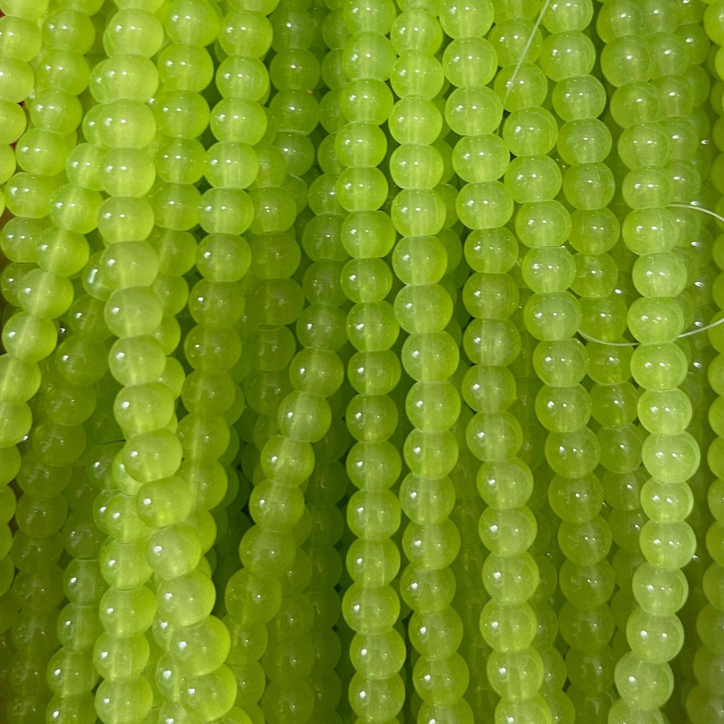 Plane glass beads 6mm