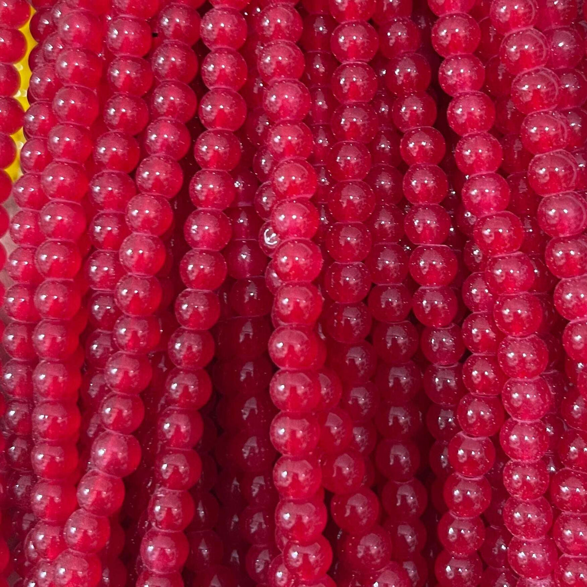 Plane glass beads 6mm