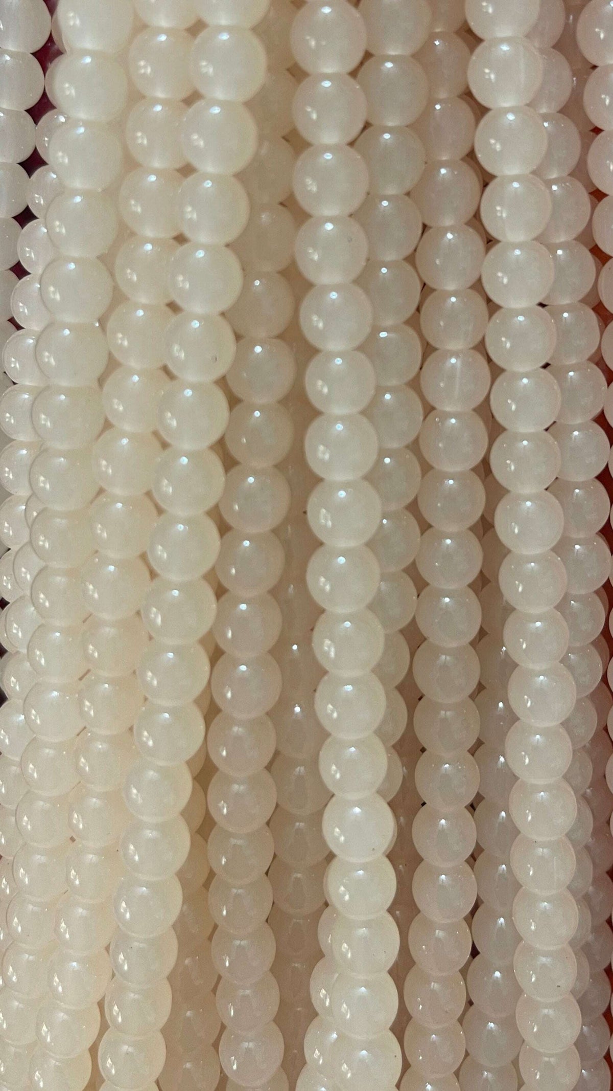 Plane glass beads 8mm