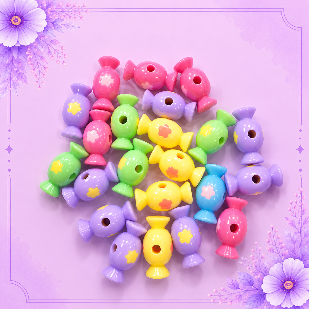 Pastel Candy Acrylic Beads