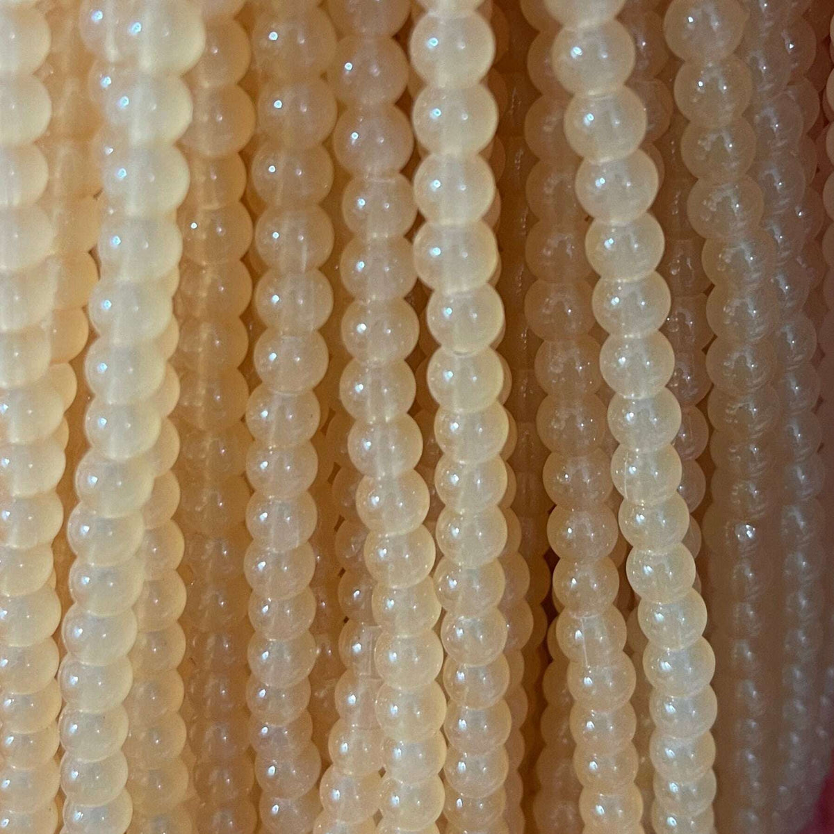 Plane glass beads 6mm