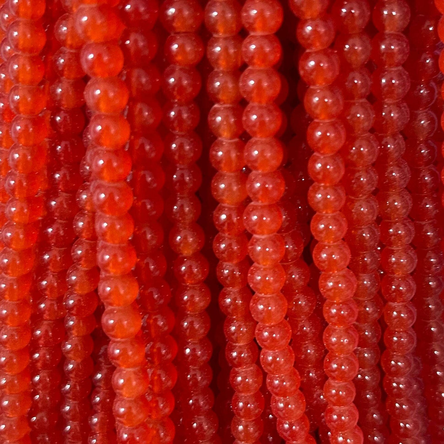 Plane glass beads 6mm