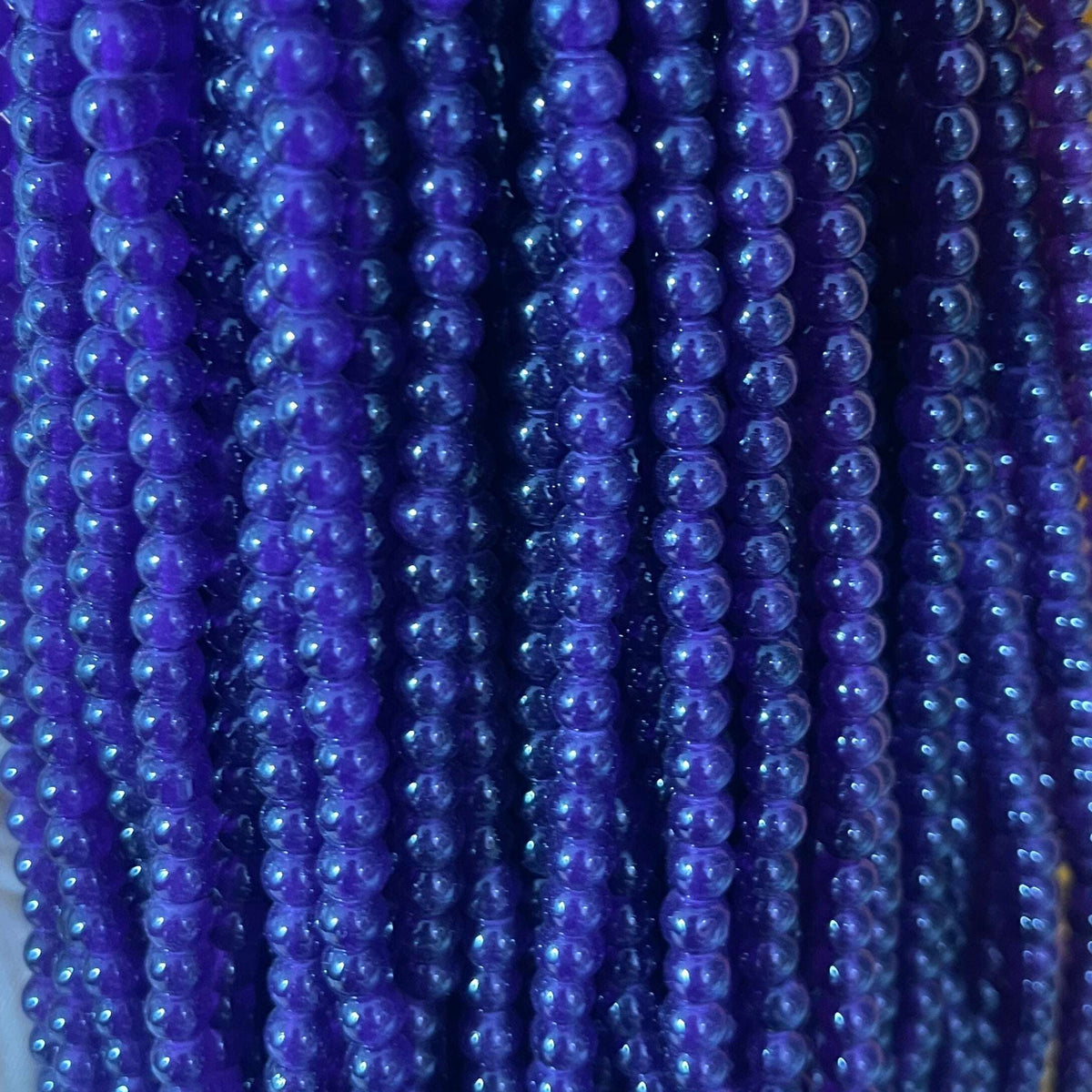 Plane glass beads 6mm
