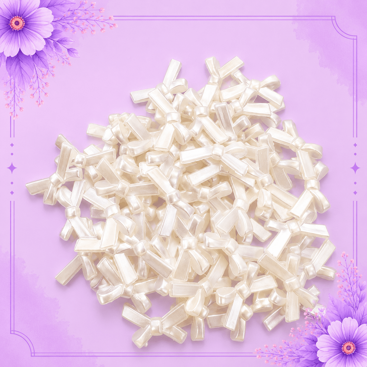 Pearl Ribbon Acrylic Beads