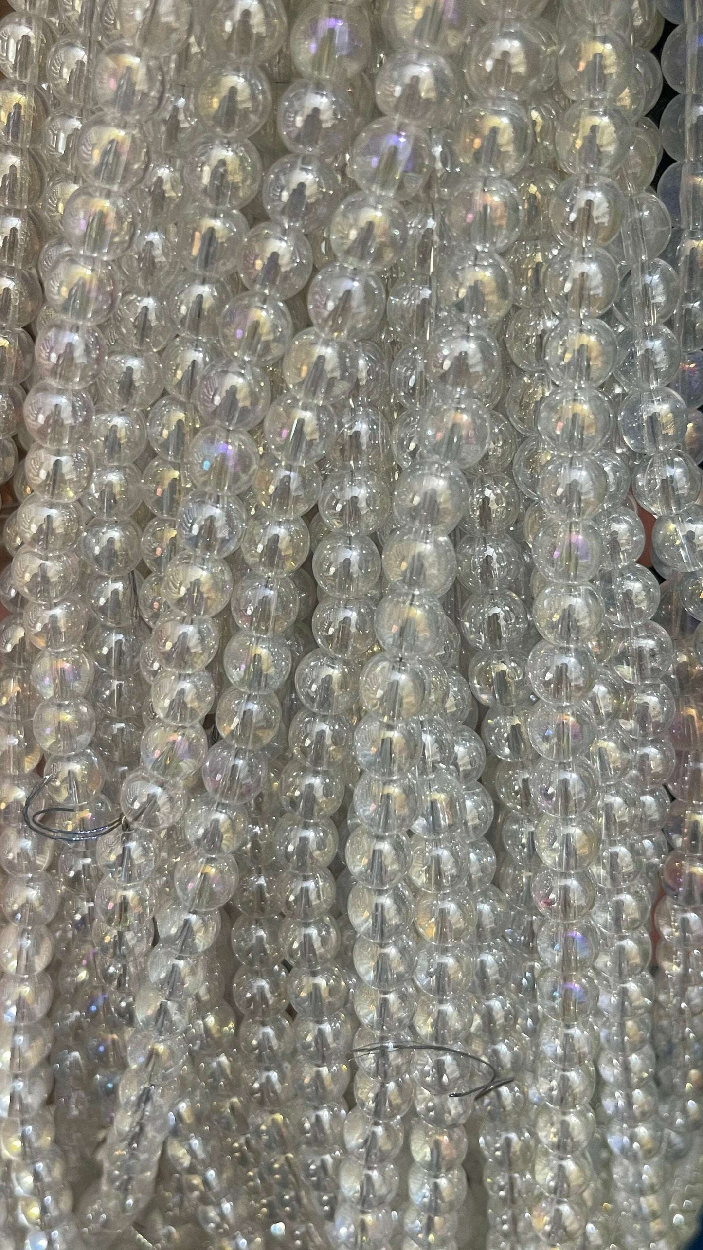 Plane glass beads 8mm