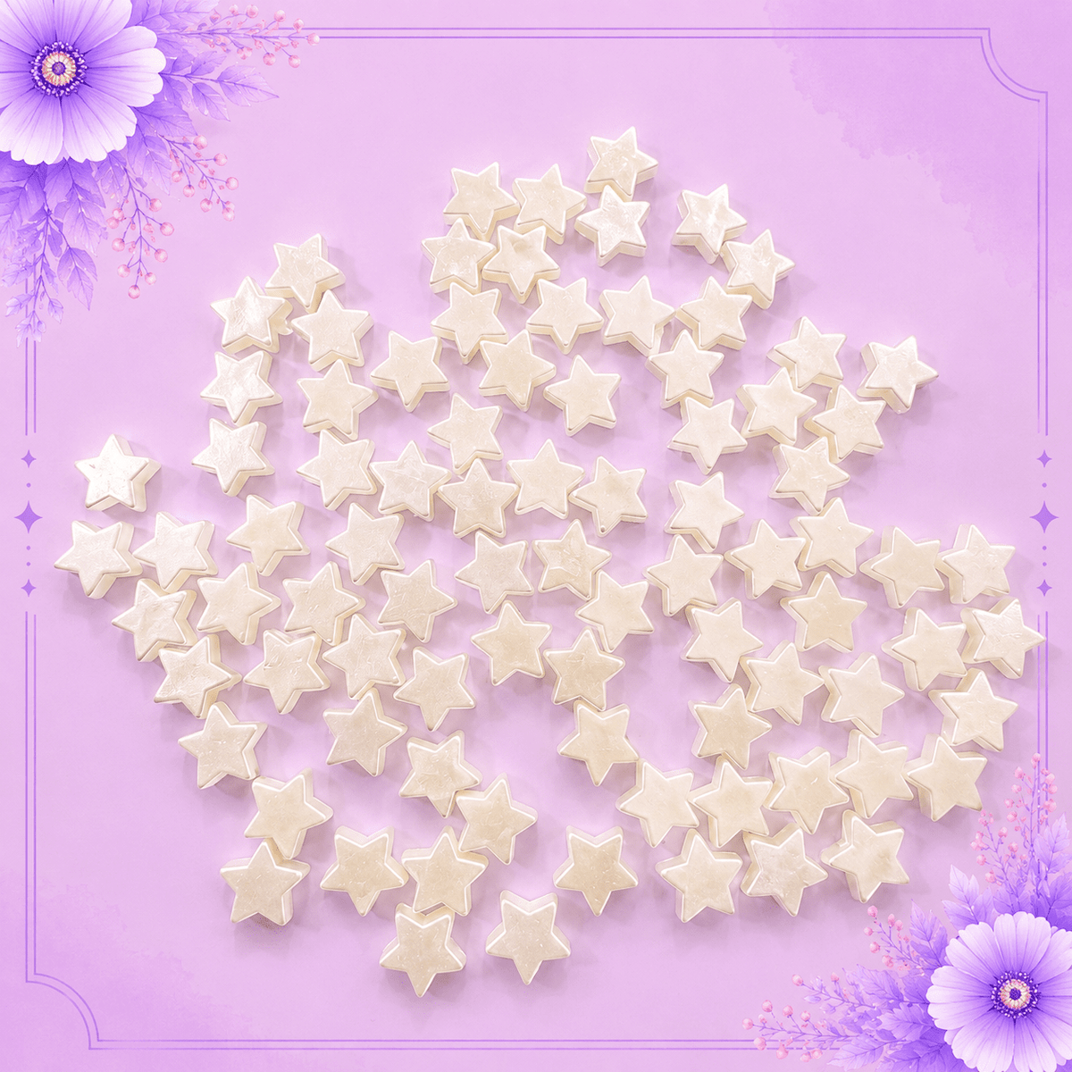 Pearl Star Acrylic Beads