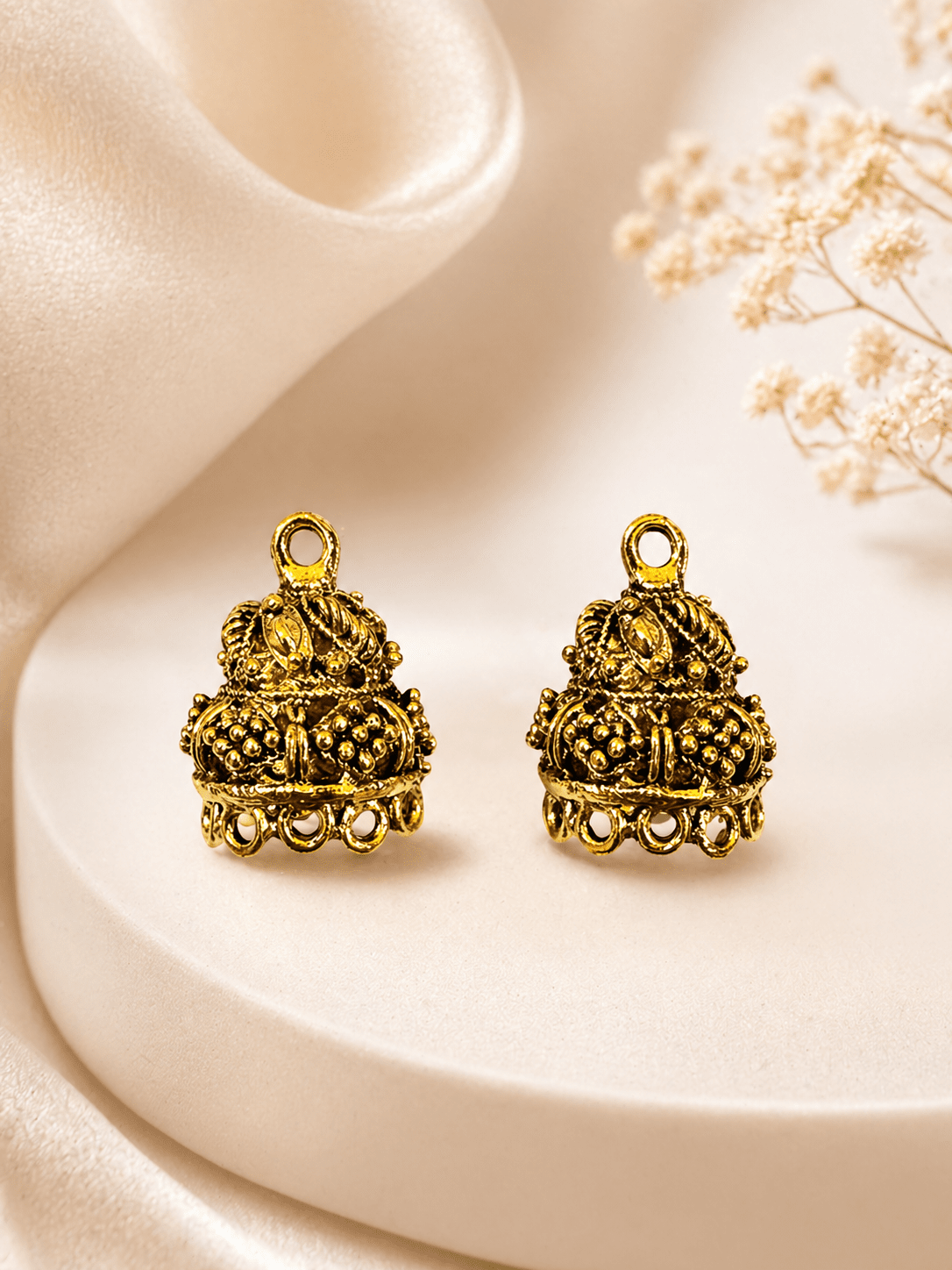 Jhumka Base Golden 1 Pair