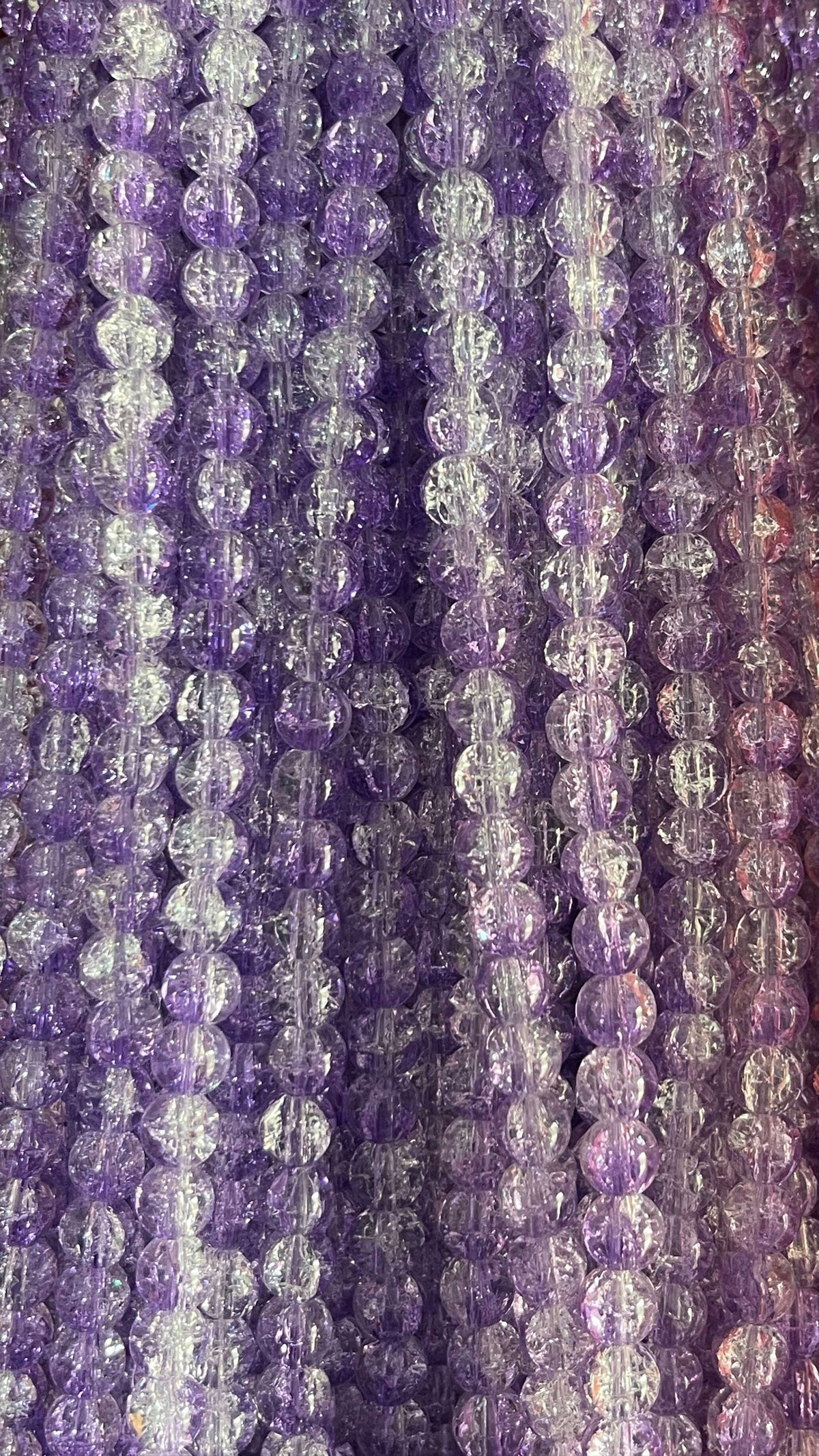 crack glass beads 8mm