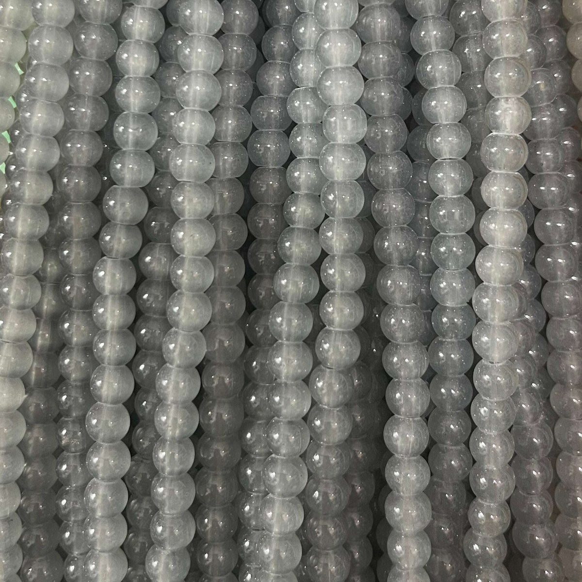 Plane glass beads 6mm