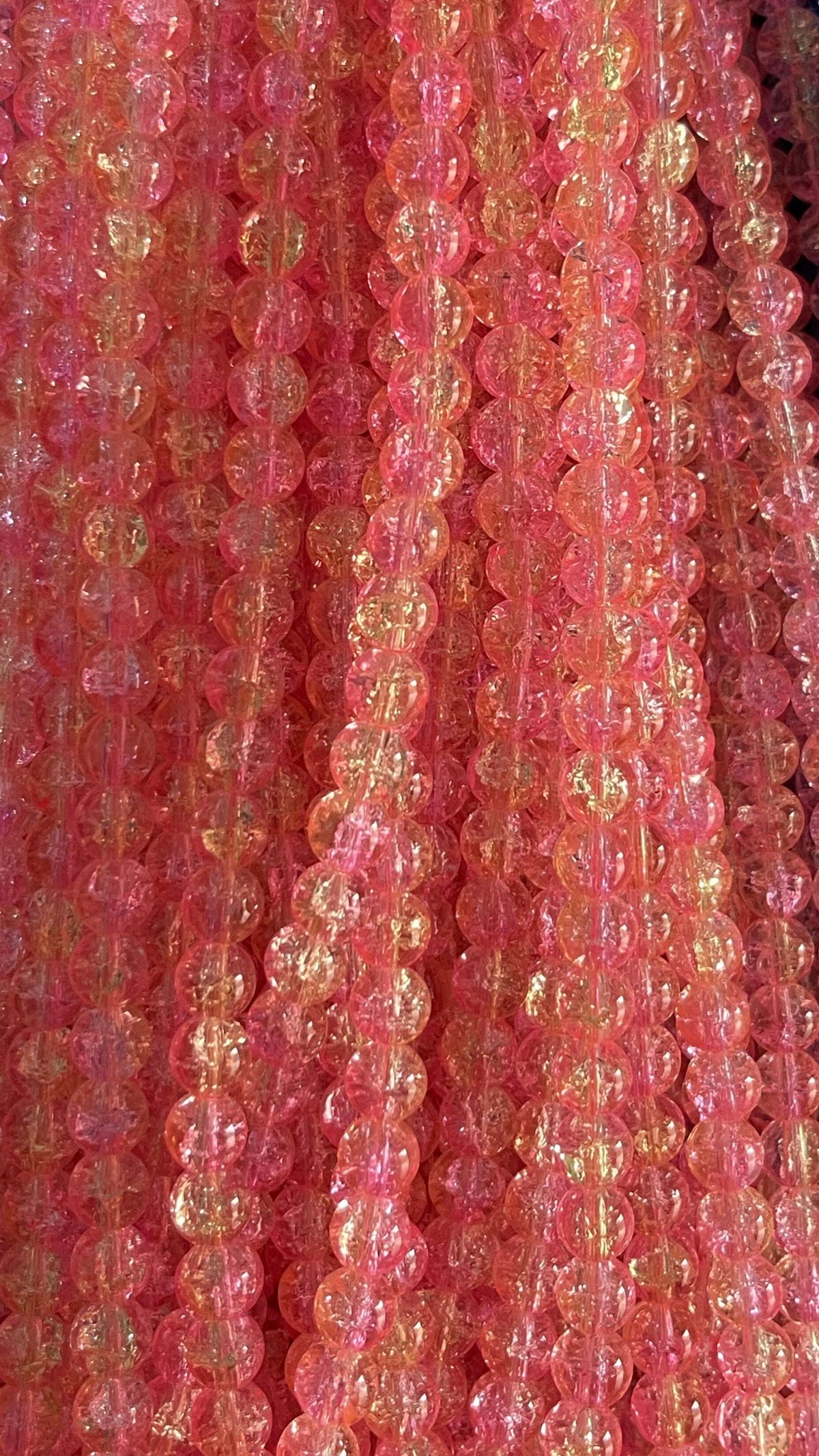 crack glass beads 8mm