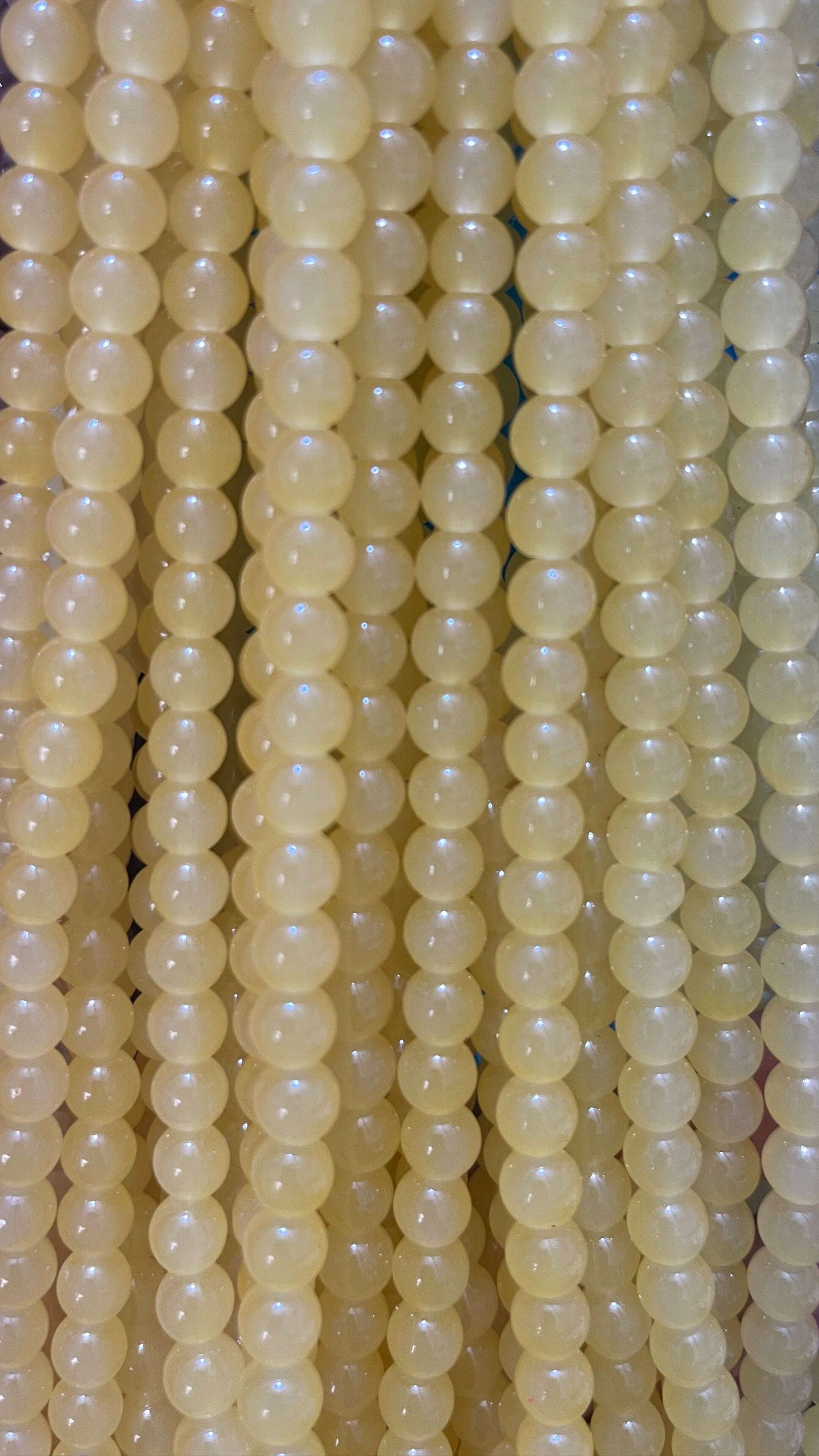 Plane glass beads 8mm