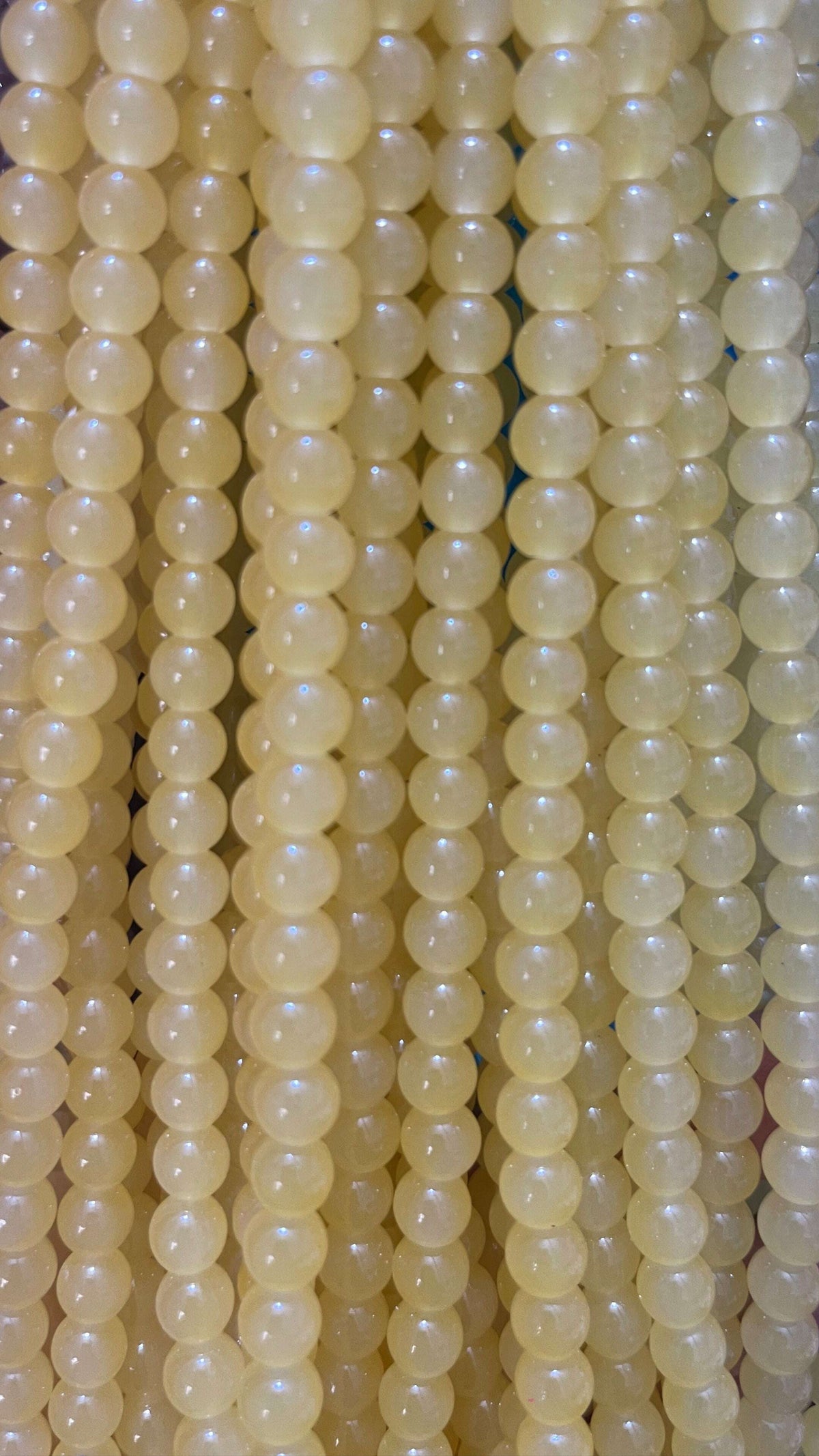 Plane glass beads 8mm