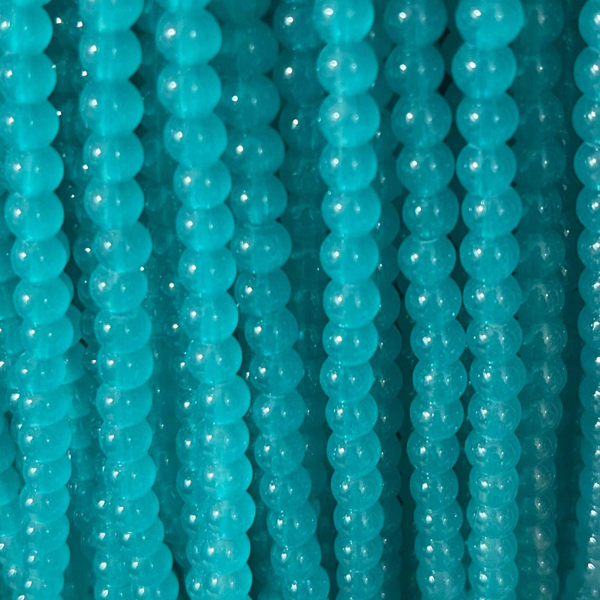 Plane glass beads 6mm