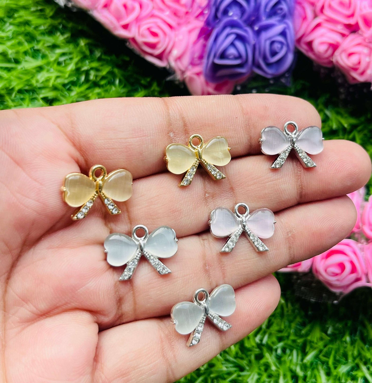 Bow Charms 6 pcs