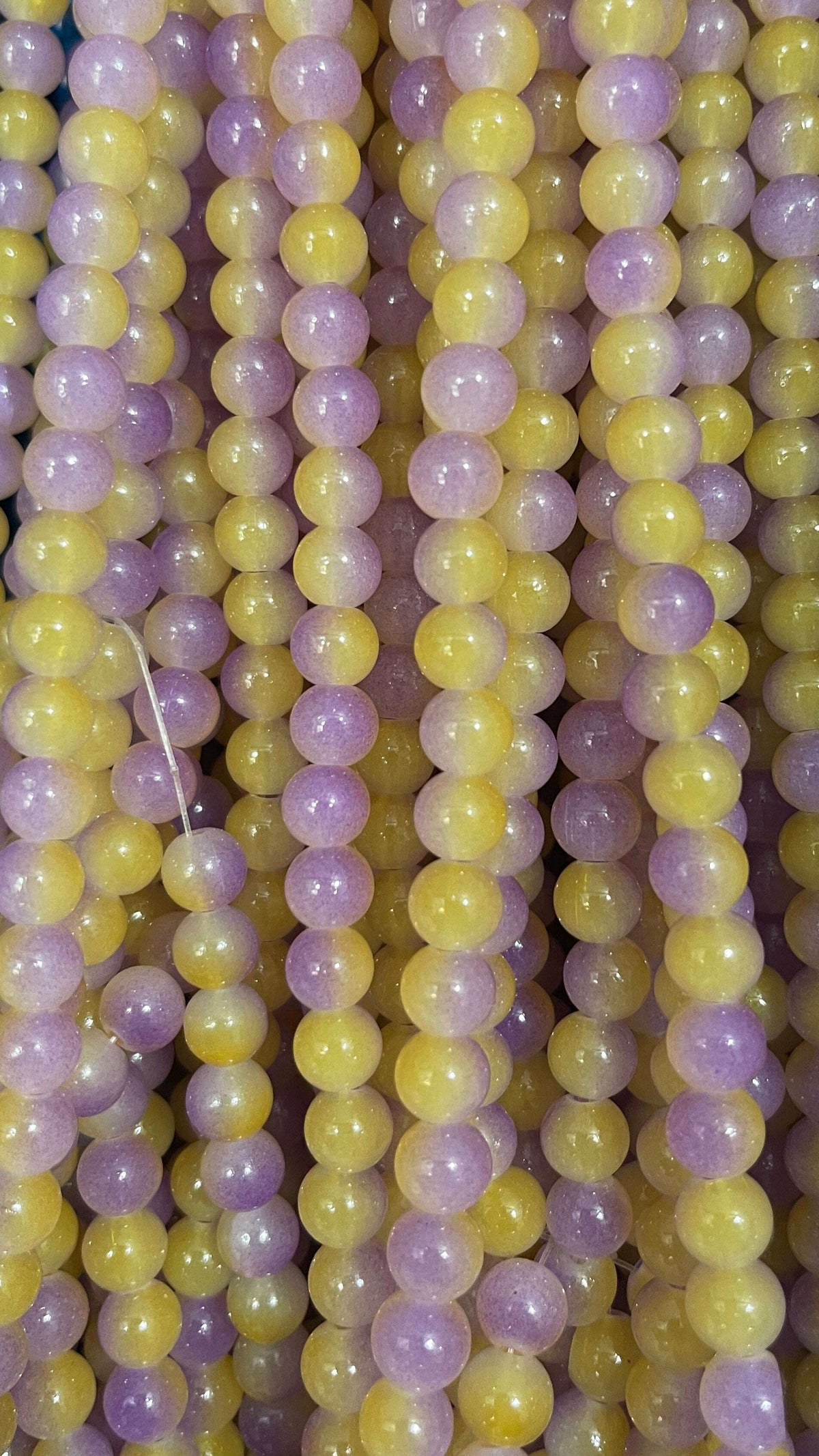 Multicolor glass beads 8mm