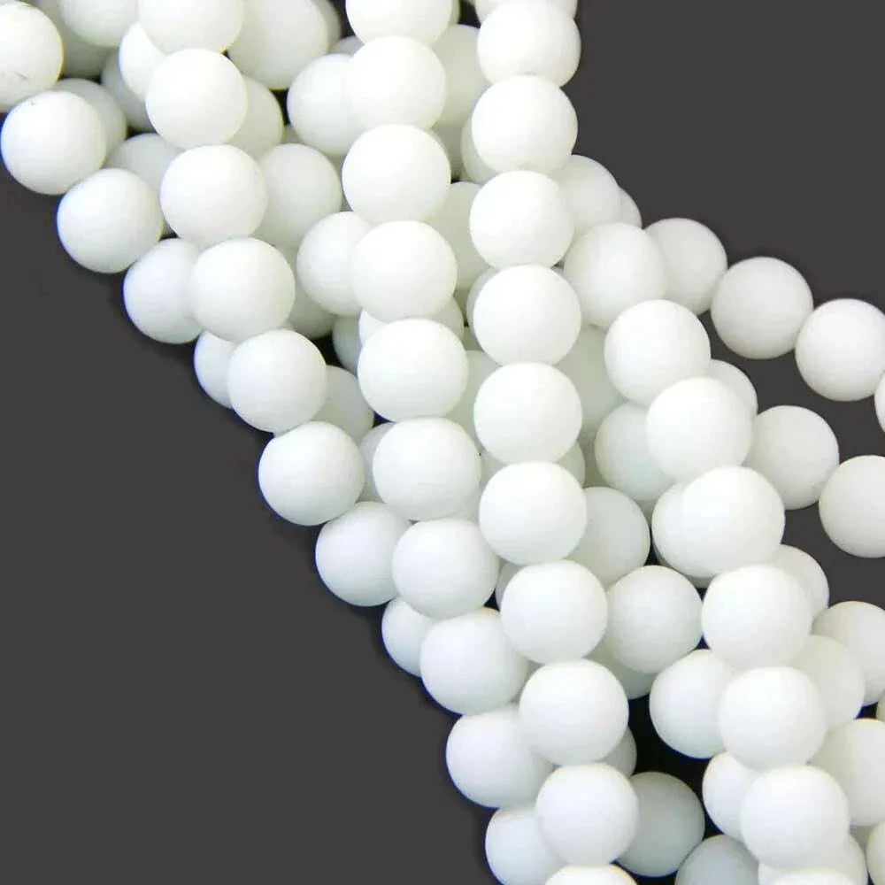 Plane glass beads 8mm