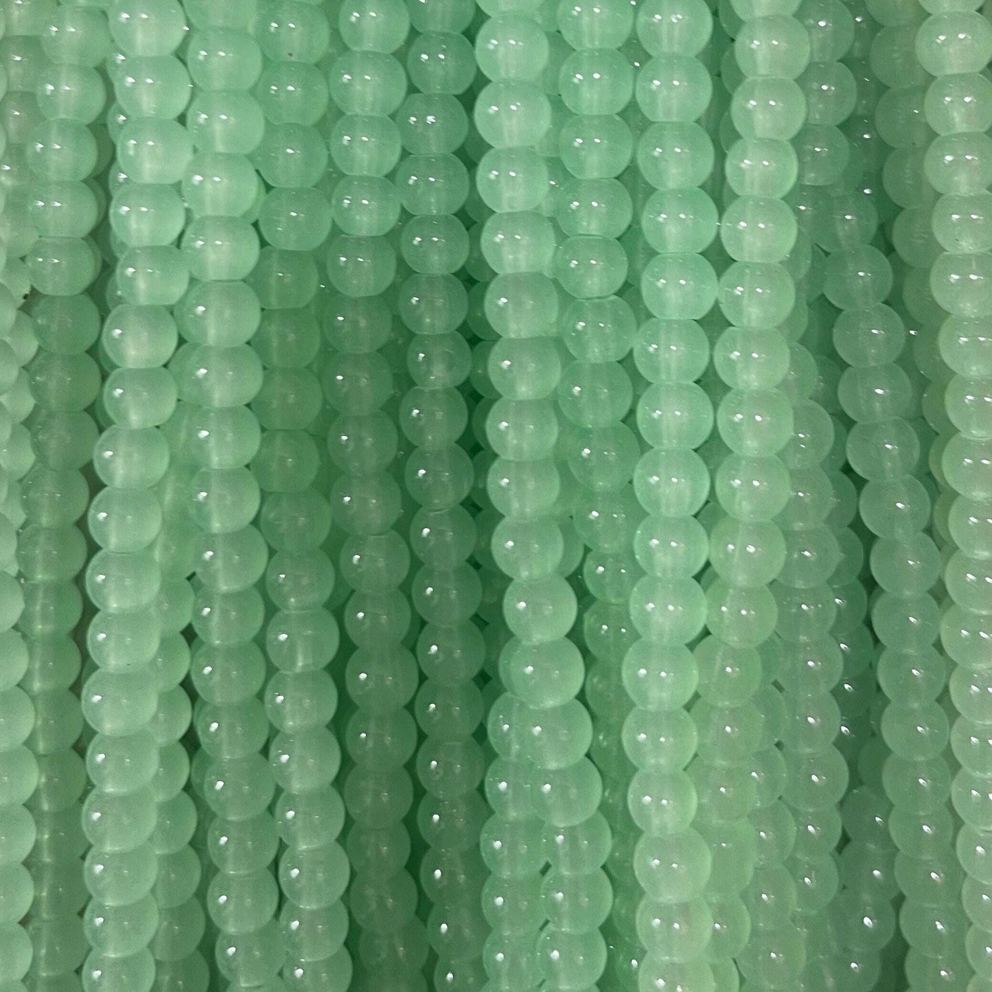 Plane glass beads 6mm