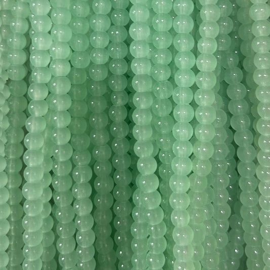 Plane glass beads 6mm
