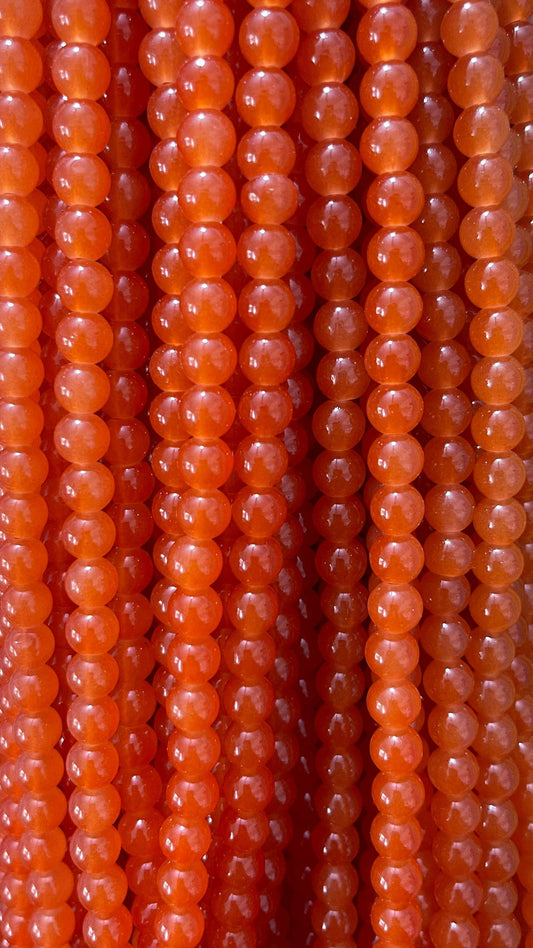Plane glass beads 8mm