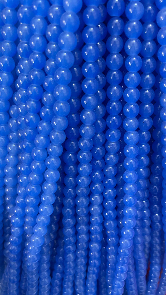 Plane glass beads 8mm