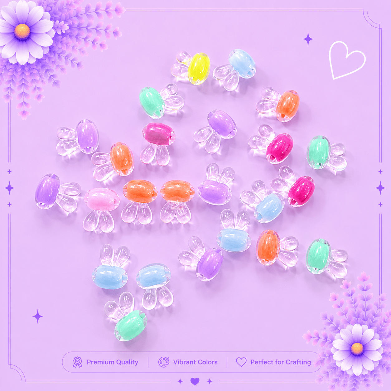 Beads with Colorful Oval Center