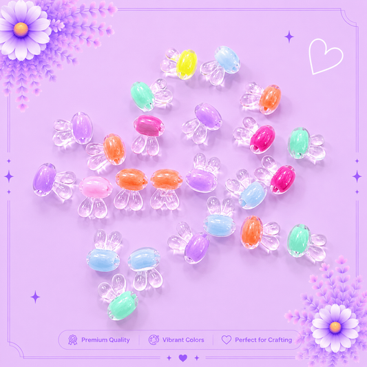 Beads with Colorful Oval Center