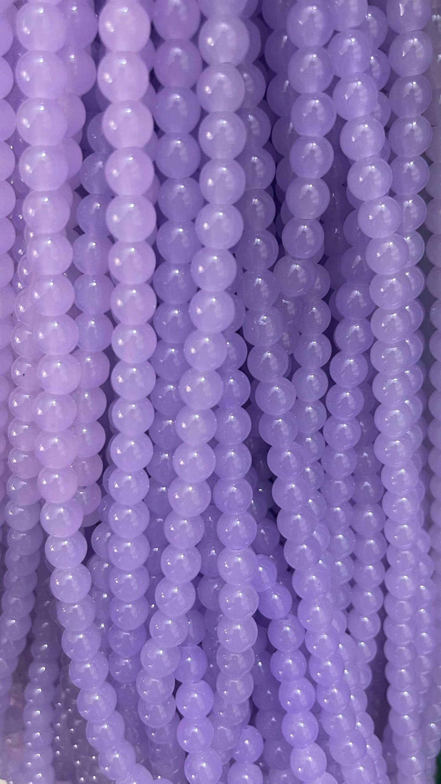 Plane glass beads 8mm