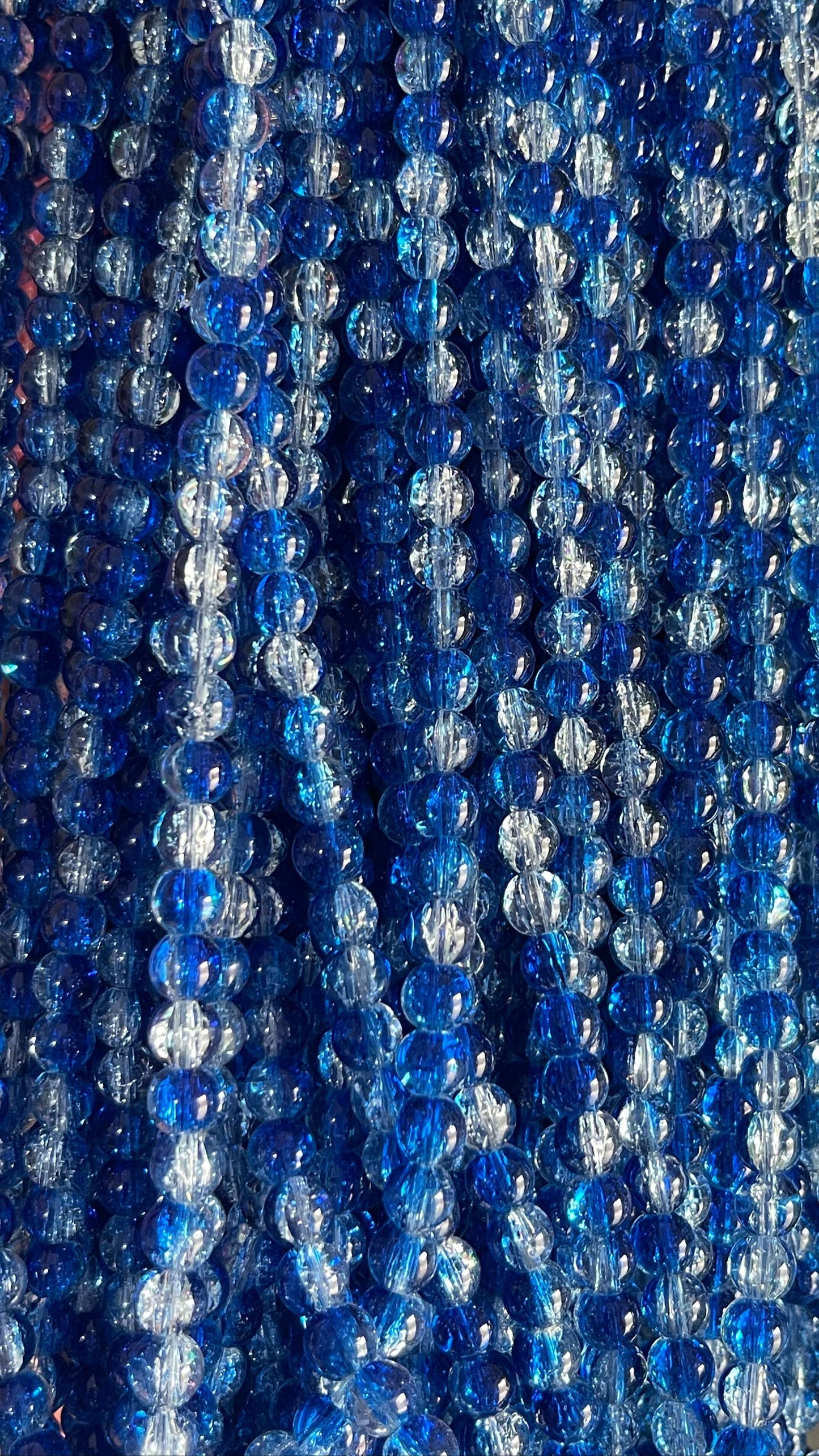 crack glass beads 8mm