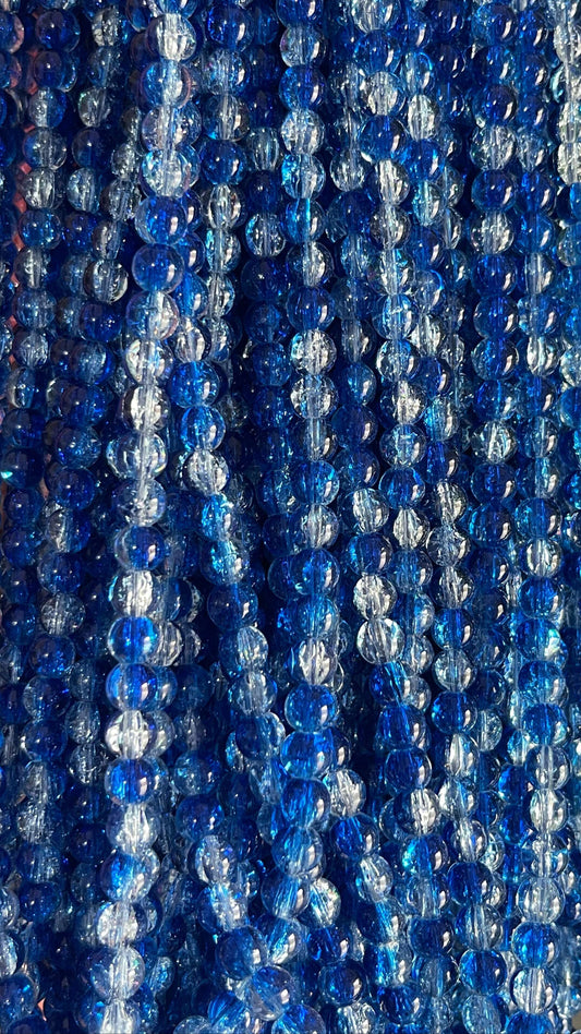 crack glass beads 8mm