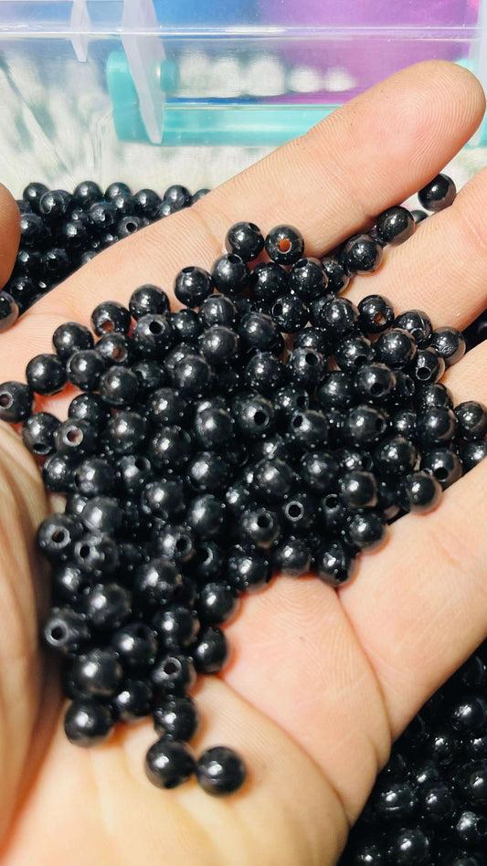 Pearl beads black 8mm