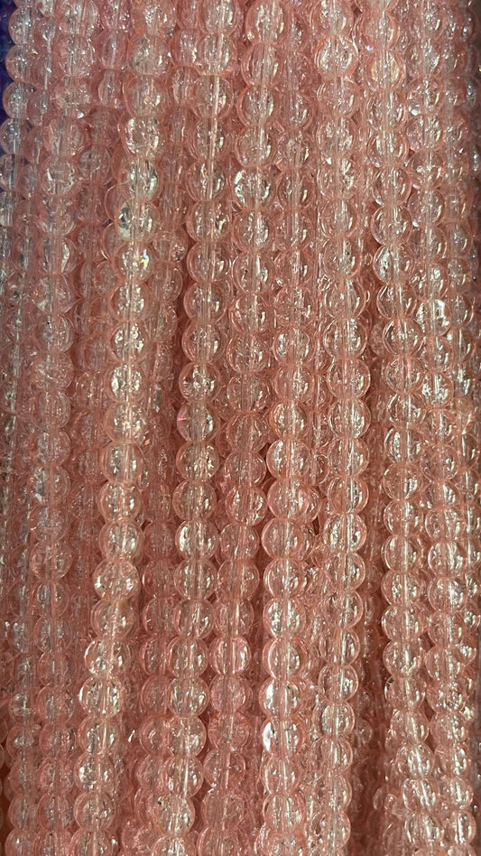 crack glass beads 8mm