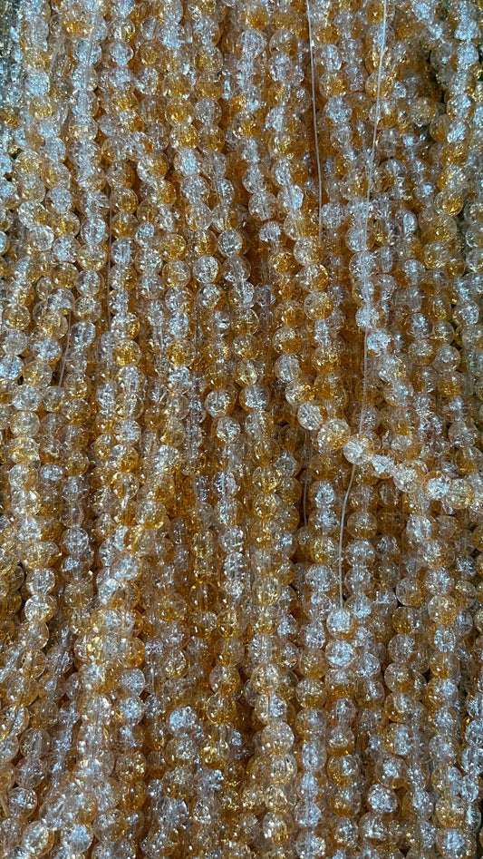 crack glass beads 8mm