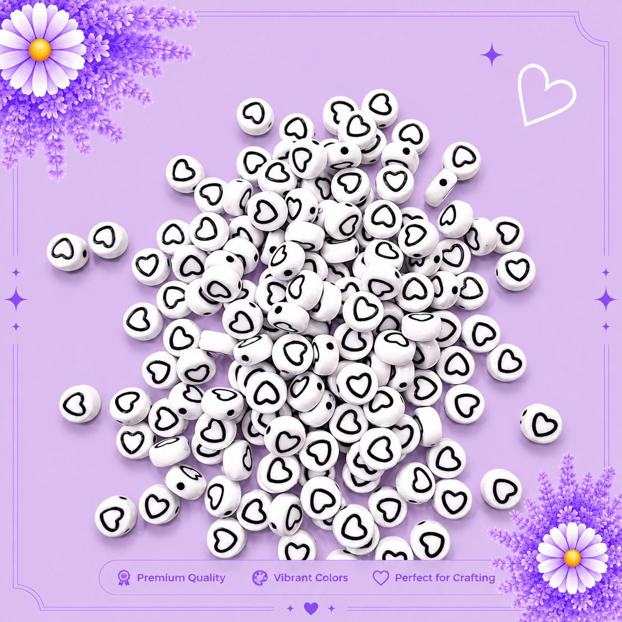 Heart Pattern Beads