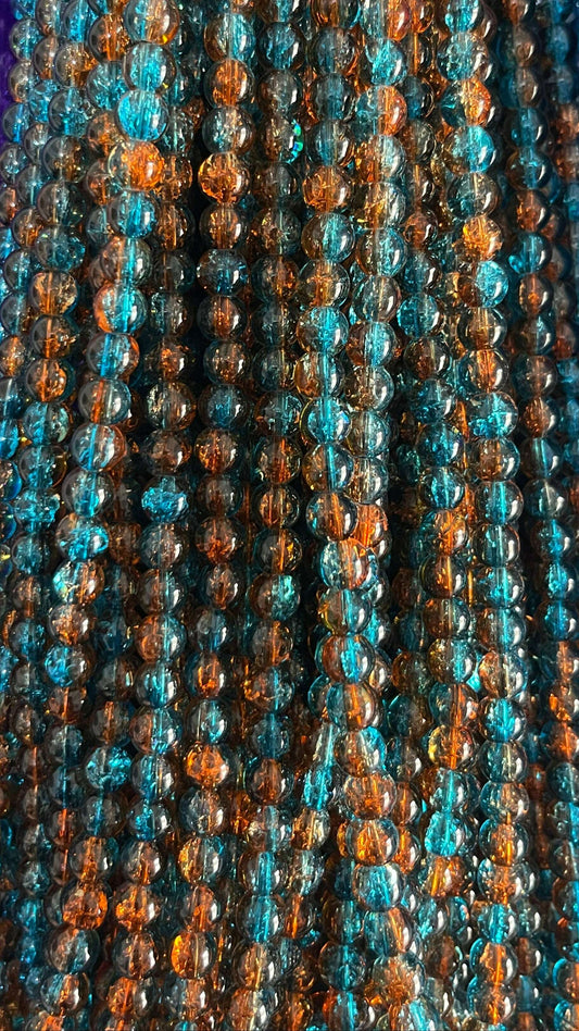 crack glass beads 8mm